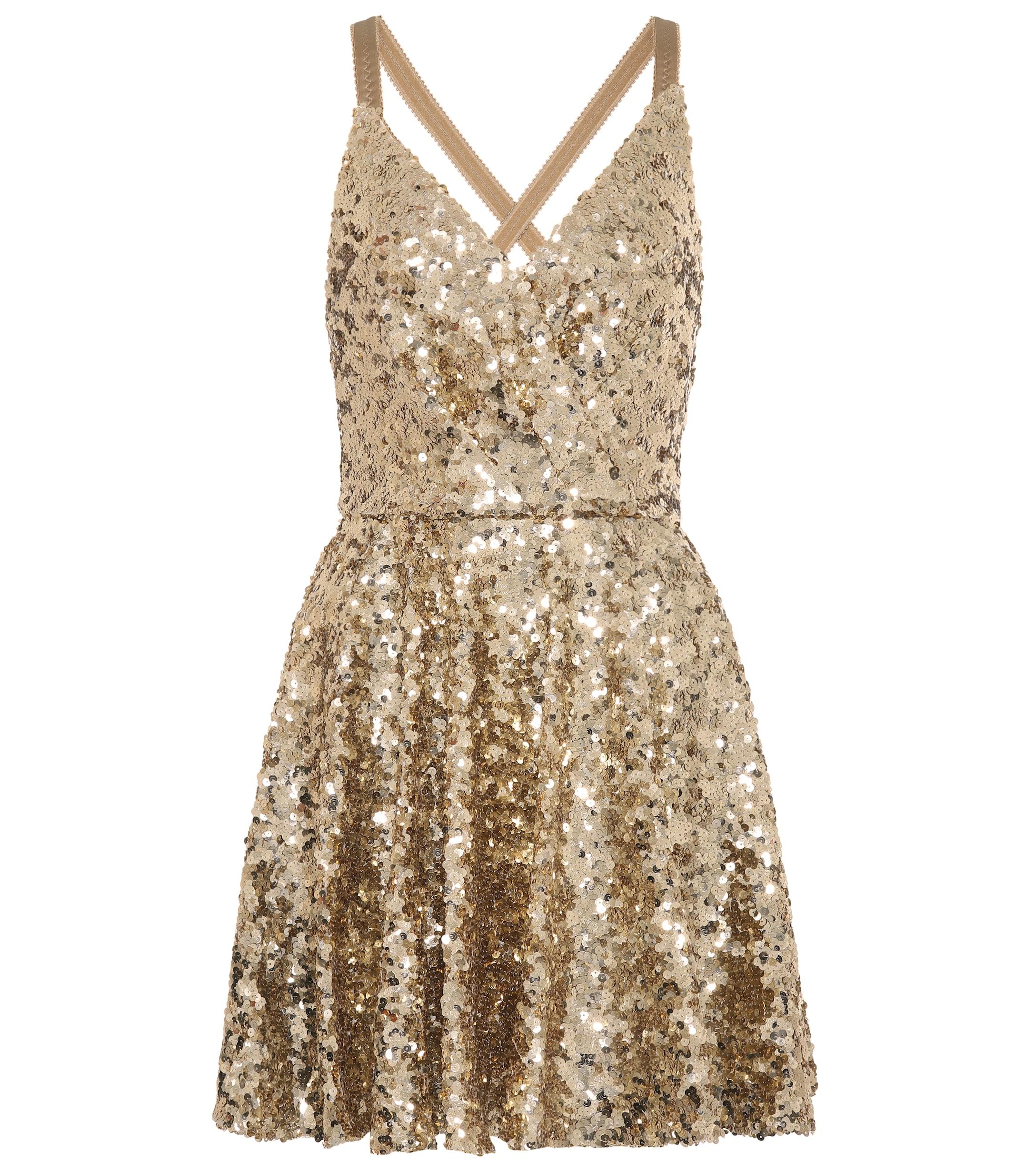 gold sequin mini