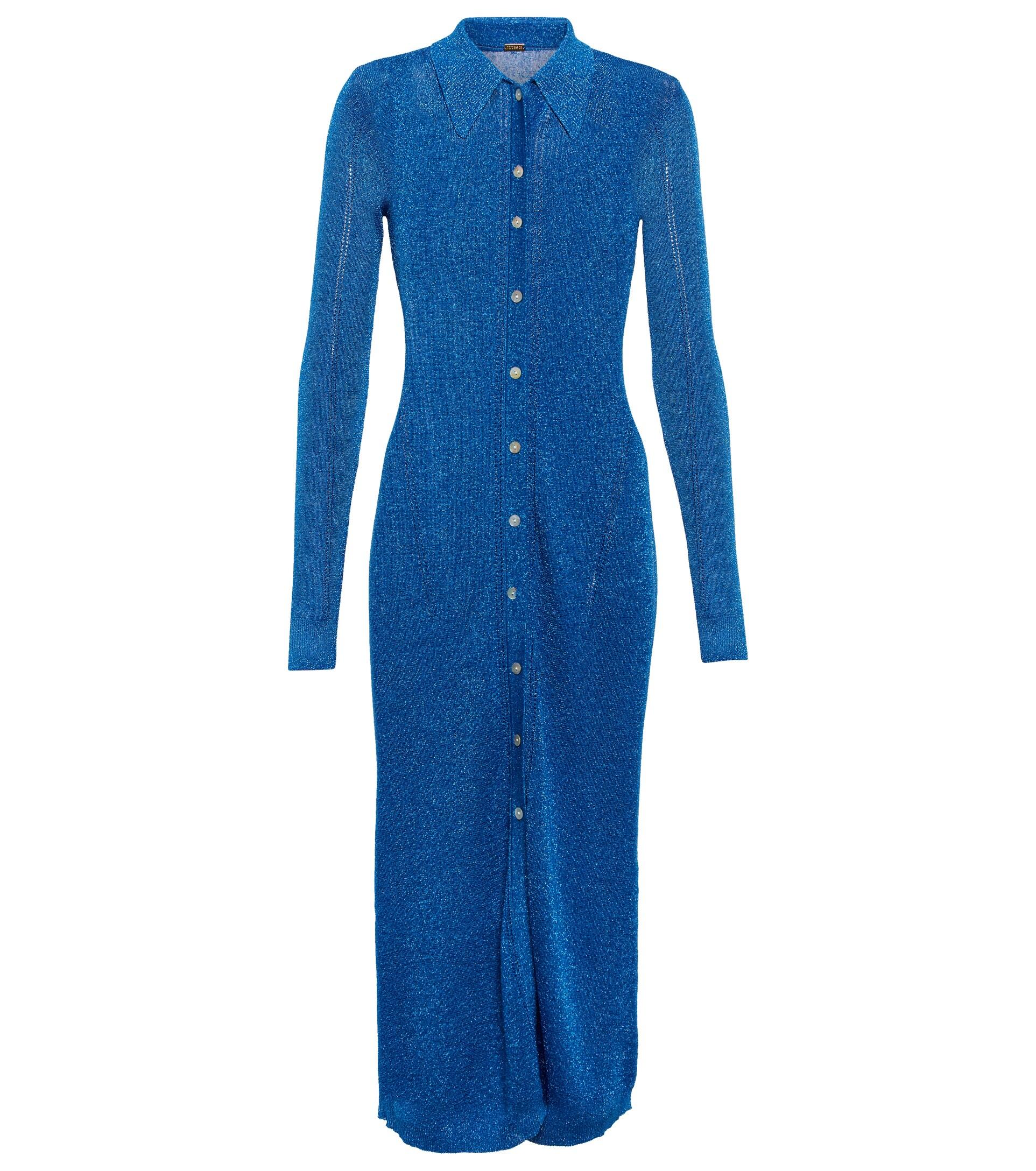Blue Womens Dresses Dodo Bar Or Dresses Dodo Bar Or Synthetic Jacquard Knit Midi Dress in Beige 