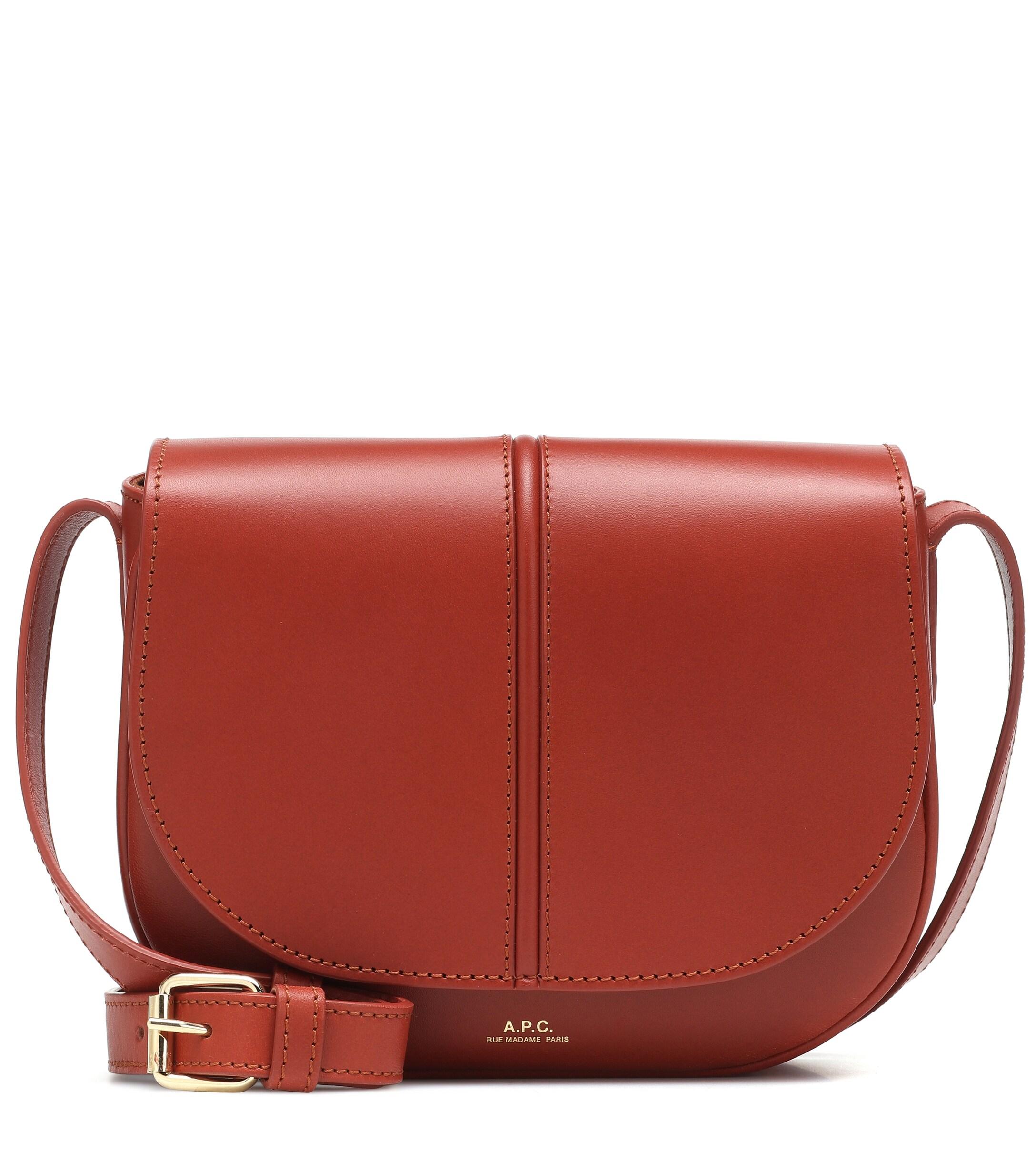 A.P.C. Betty Leather Crossbody Bag in Red - Lyst