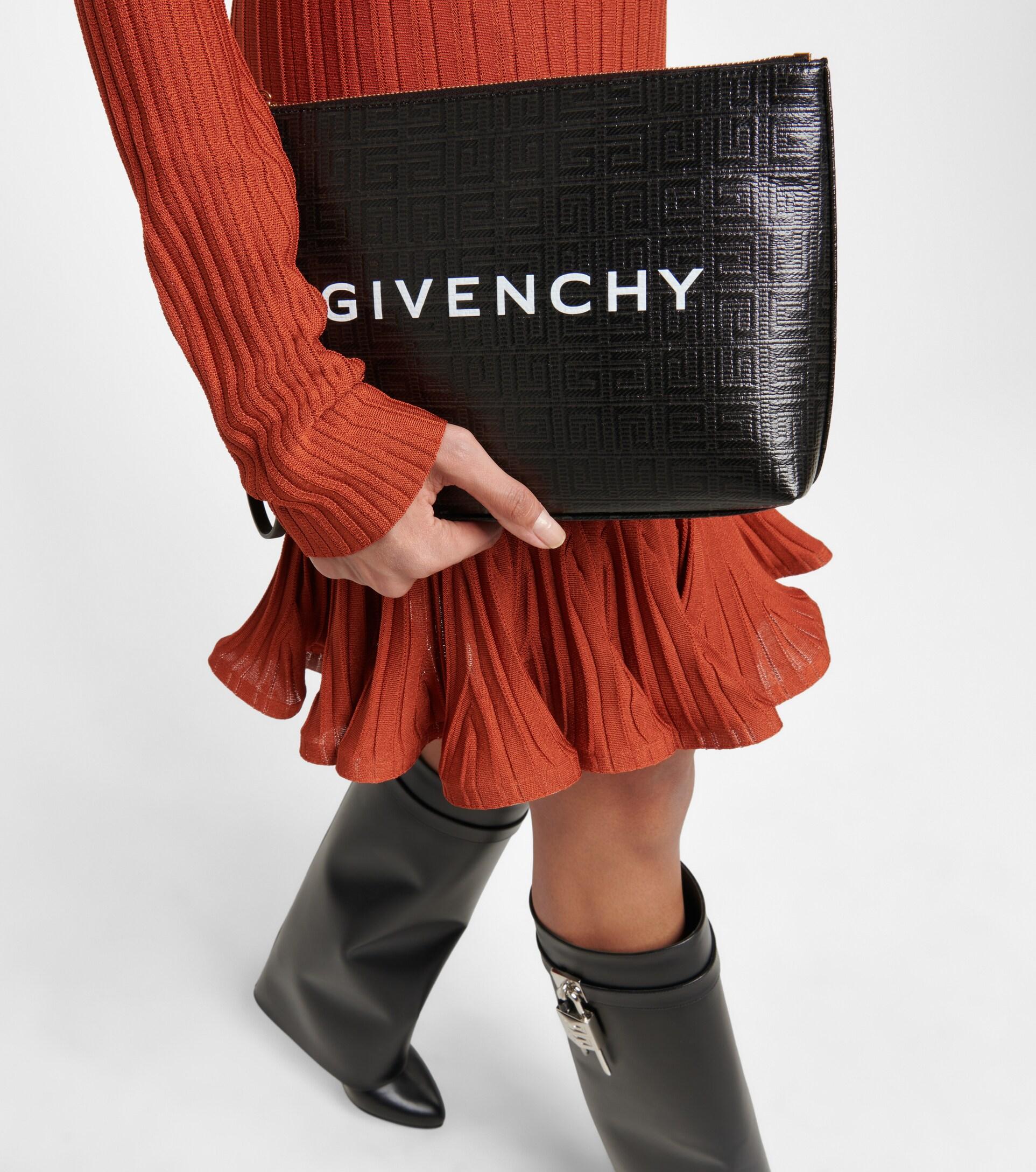 Givenchy 4g Large Coated Canvas Pouch in Black | Lyst