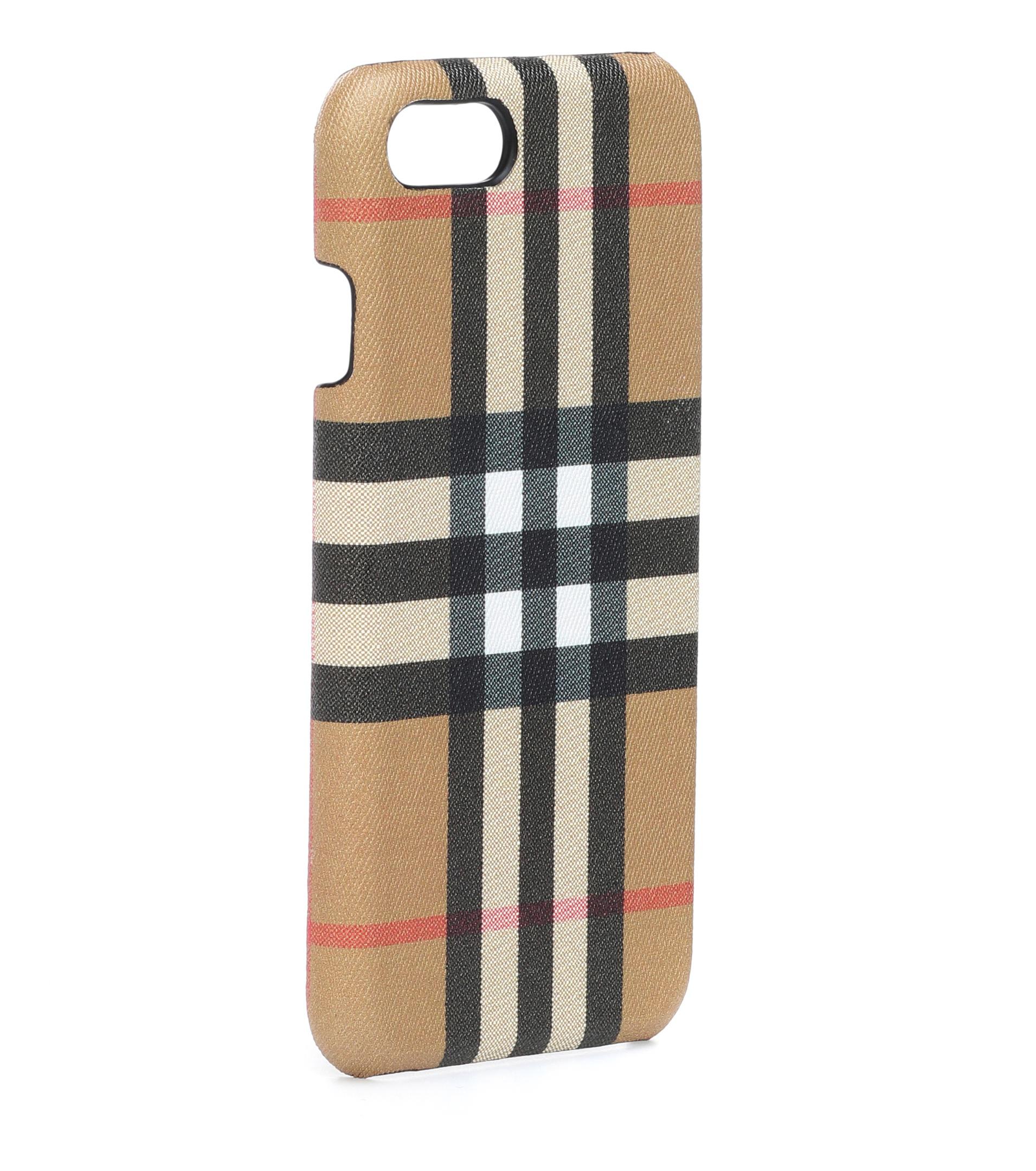 Burberry Checked Leather Iphone 8 Case 