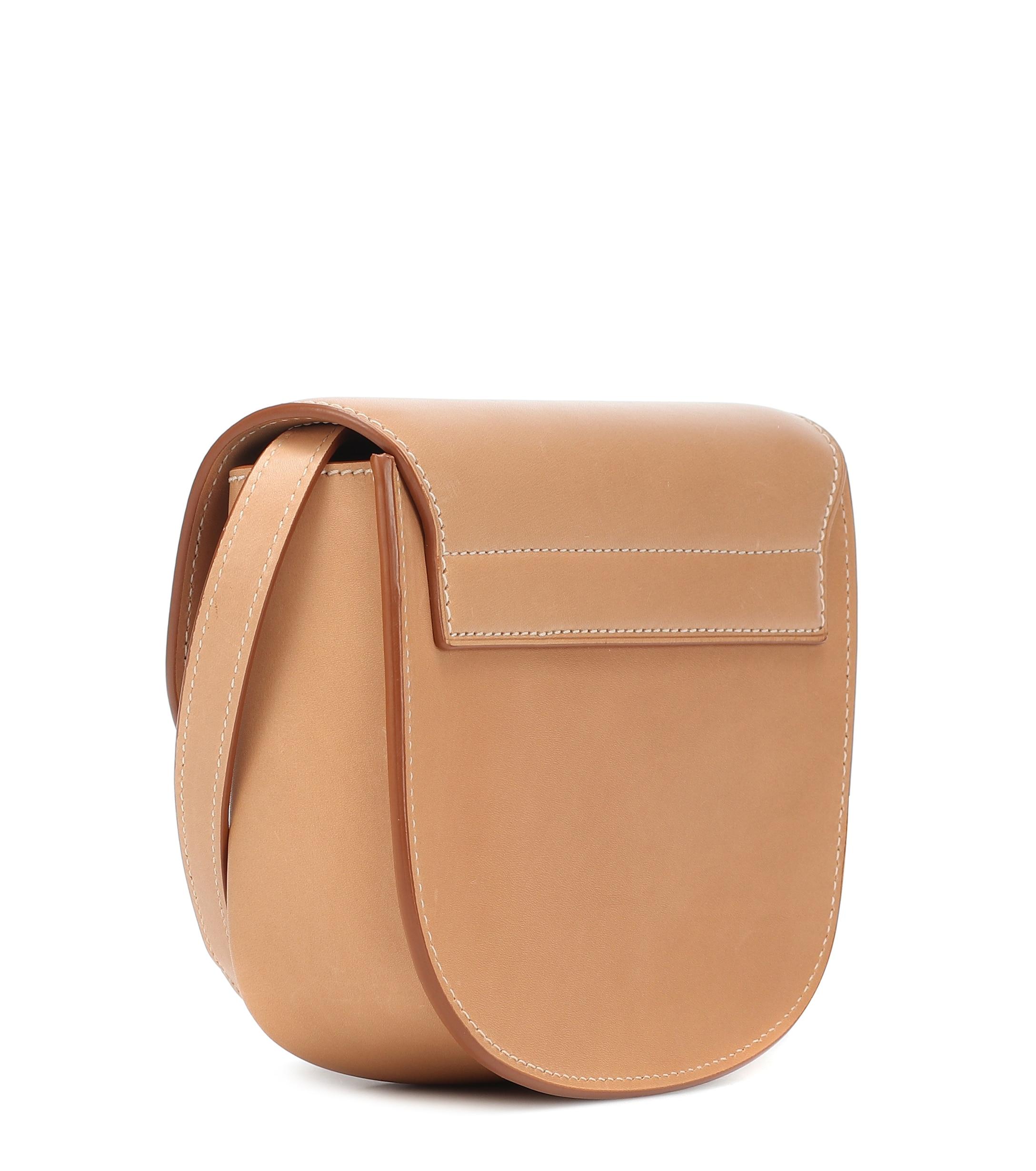 Saint Laurent Kaia Small Leather Crossbody Bag in Brown Lyst