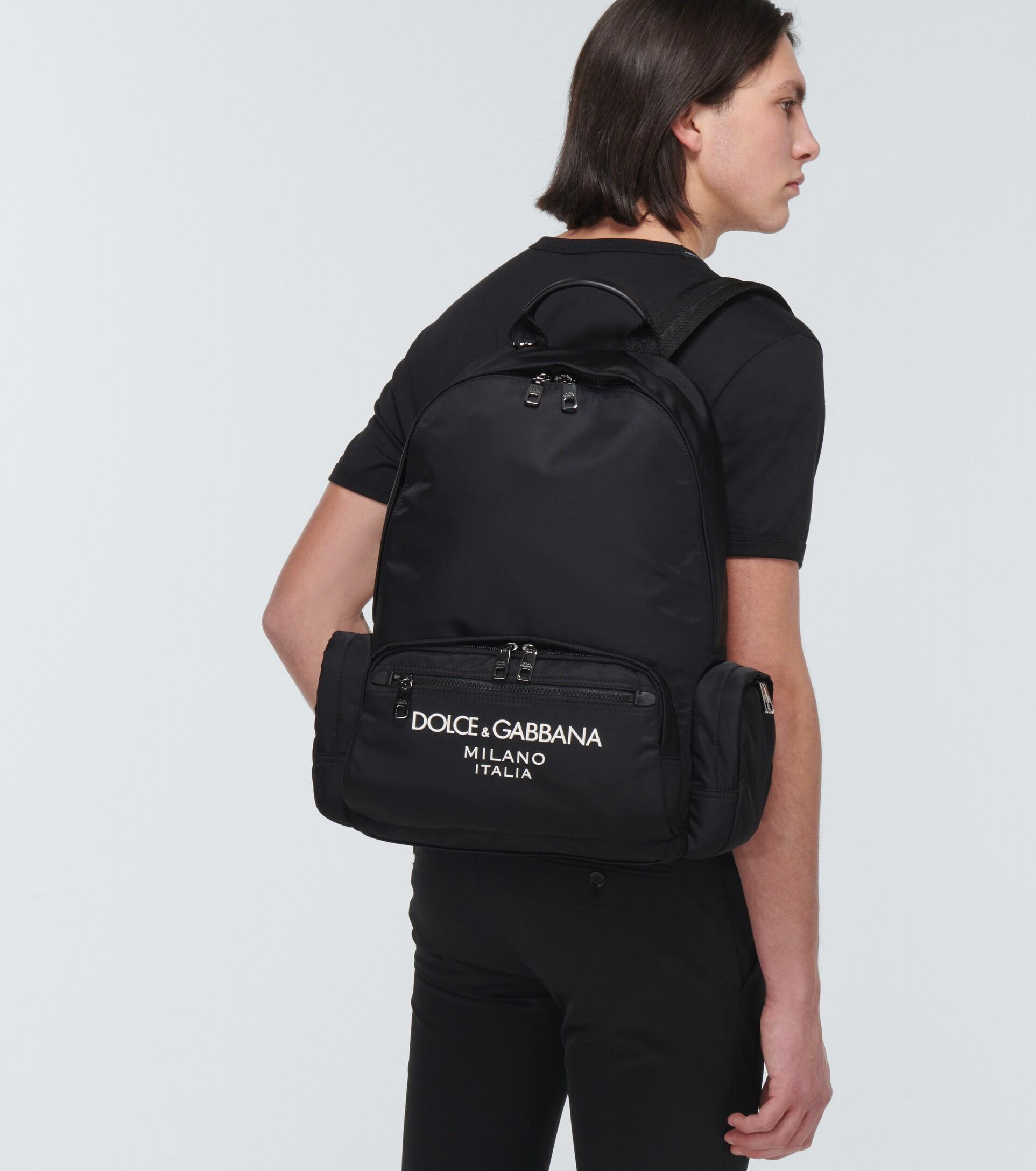 Dolce & Gabbana Logo Backpack in Black for Men | Lyst
