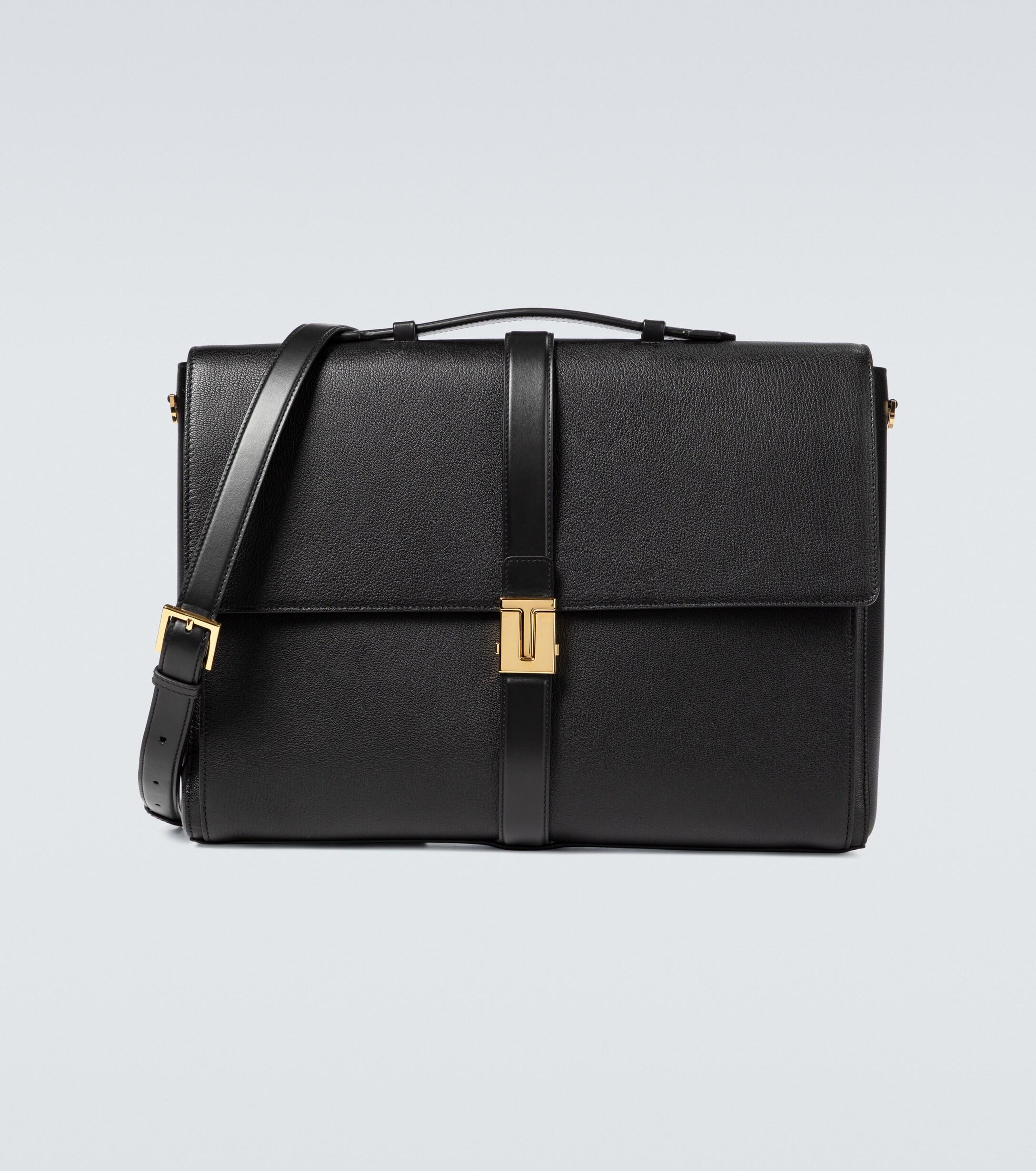 Tom Ford Grained Leather T Clasp Briefcase in Black for Men | Lyst Australia