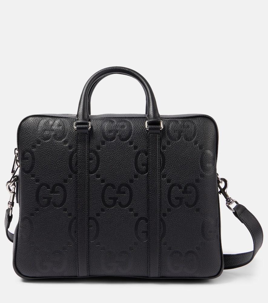 Gucci Jumbo Gg Leather Briefcase in Black for Men | Lyst