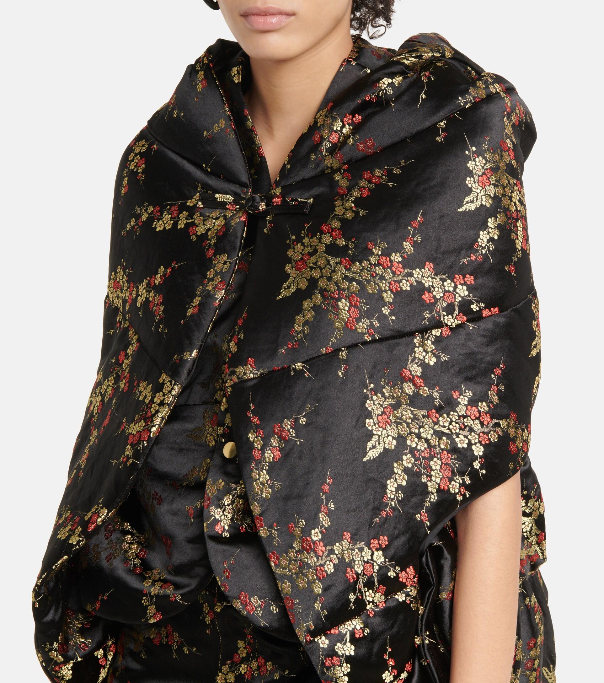 Junya Watanabe x Comme des Garçons asymmetric cape dress - Black