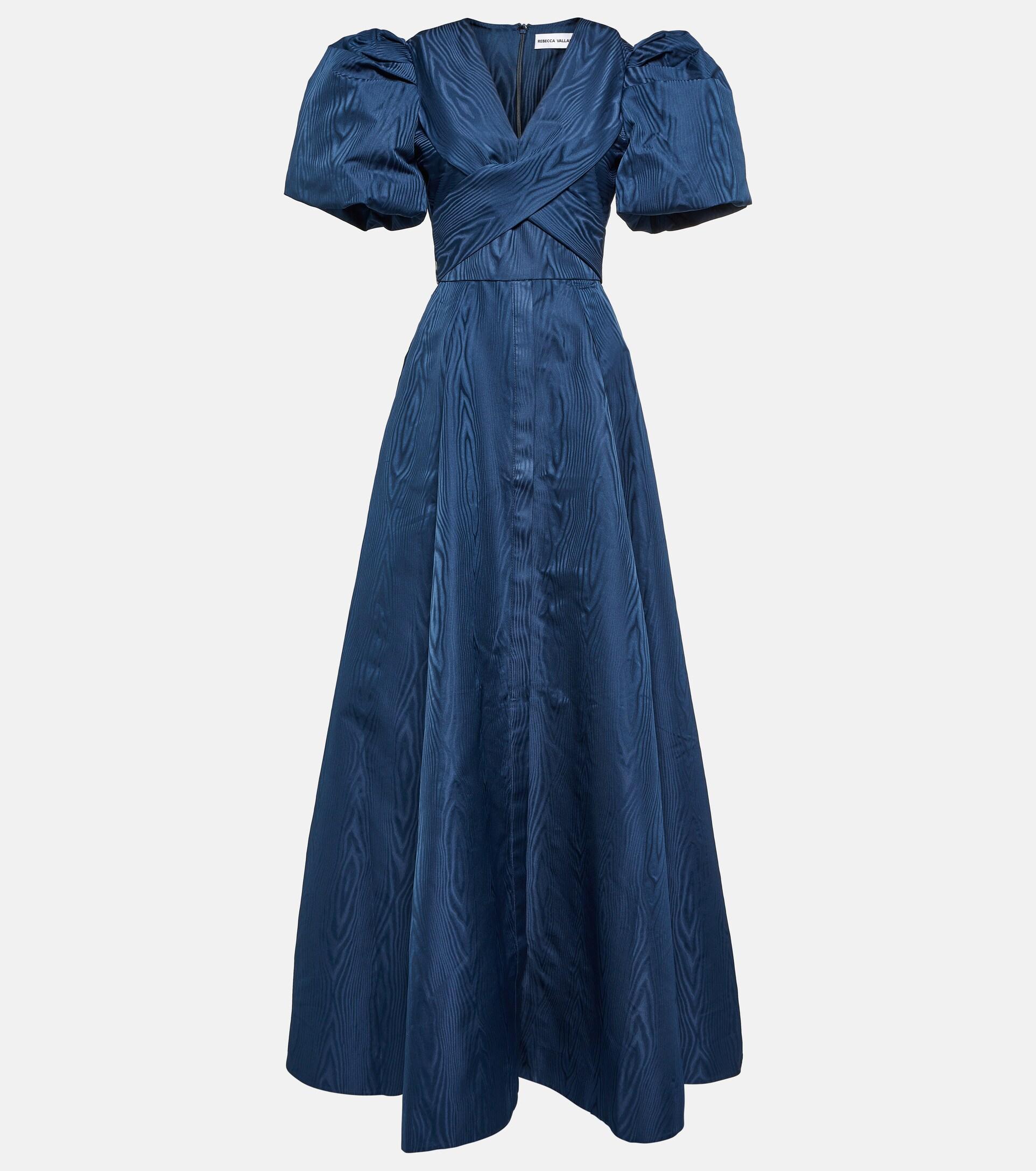 Rebecca Vallance Puff-sleeve Gown in Blue | Lyst