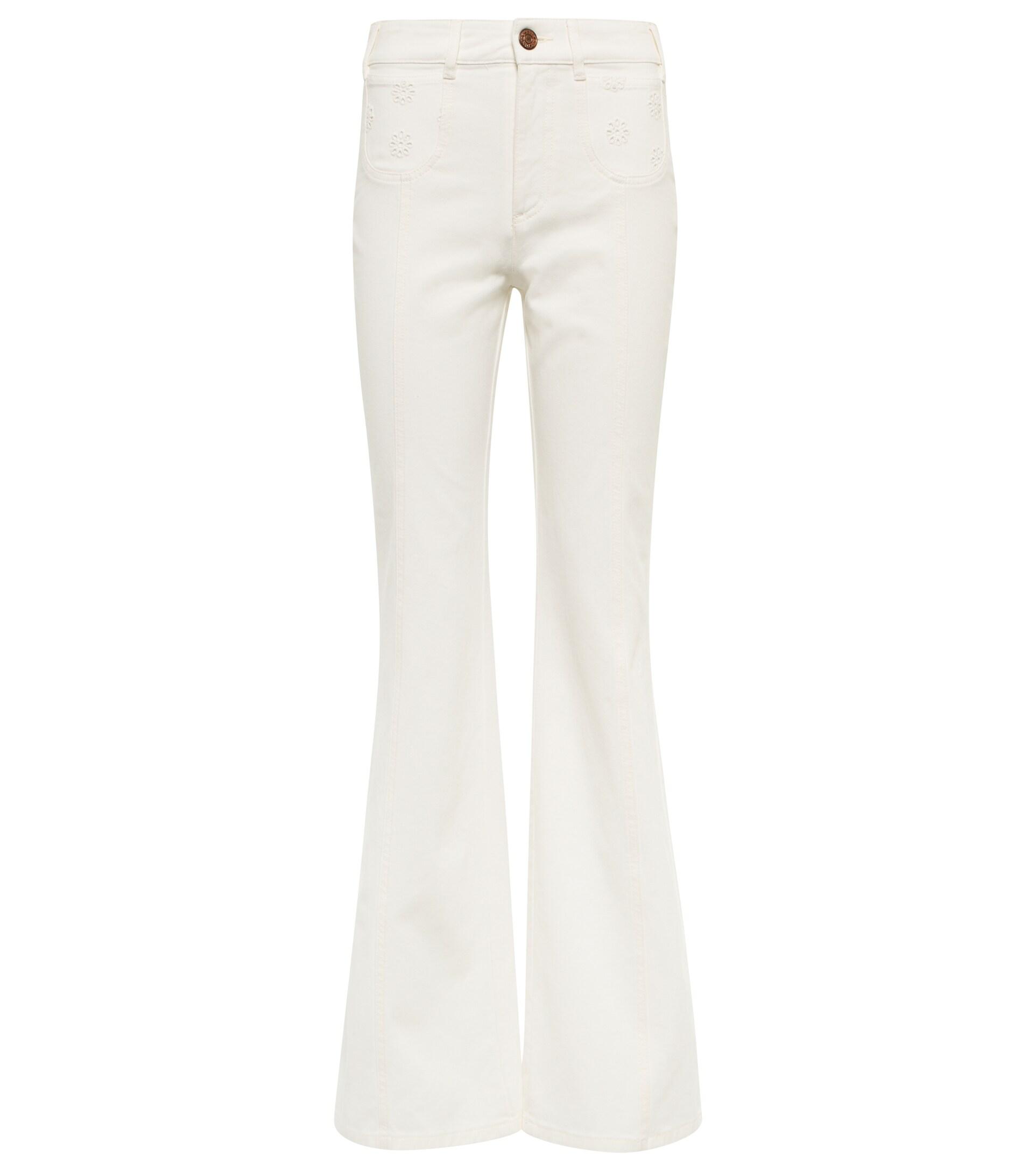 See By Chloé Denim See By Chloe Embroidered High-rise Flared Jeans 