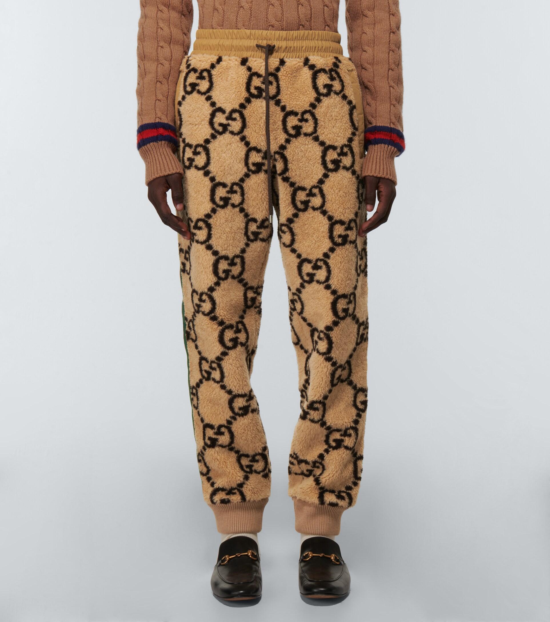 Gucci GG Fleece Sweatpants in Metallic for Men | Lyst