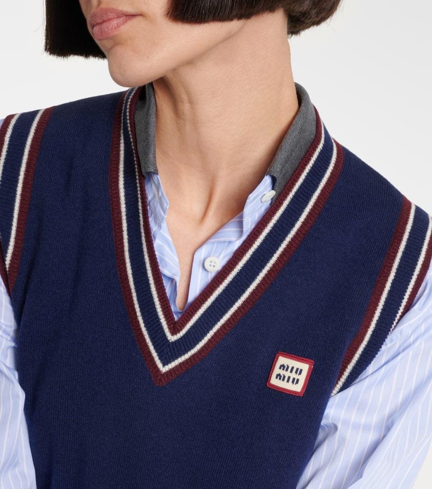 MiuMiu＊Wool sweater vest ウールベスト＊送料込 Miu Miu + Oversized Wool Sweater Vest