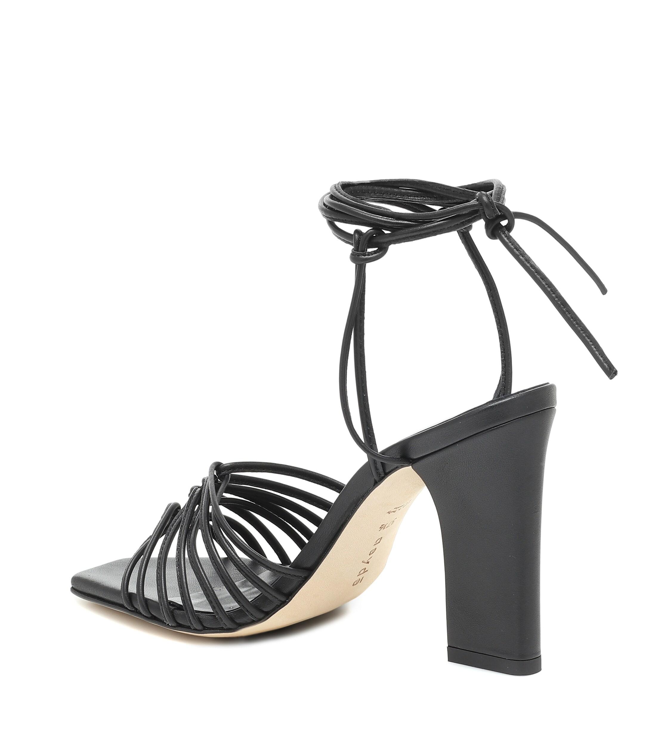 Aeyde Daisy Leather Sandals in Black - Lyst