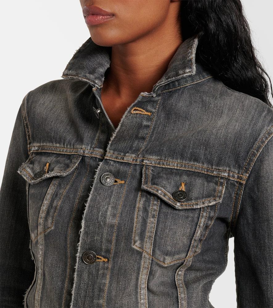 アウターその他 BALENCIAGA 'Lace Up' denim jacket Gray Balenciaga Lace-Up Denim Jacket in Gray | Lyst