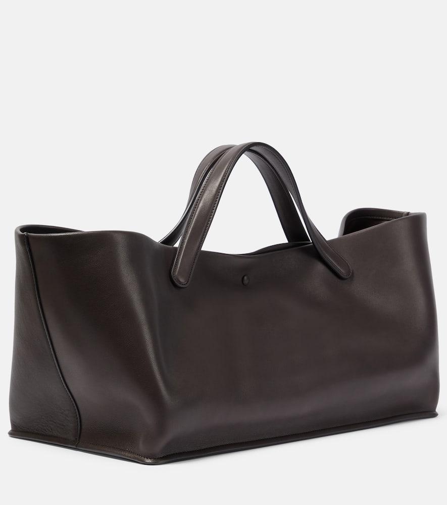 The Row Idaho Large Leather Tote Bag in Brown | Lyst
