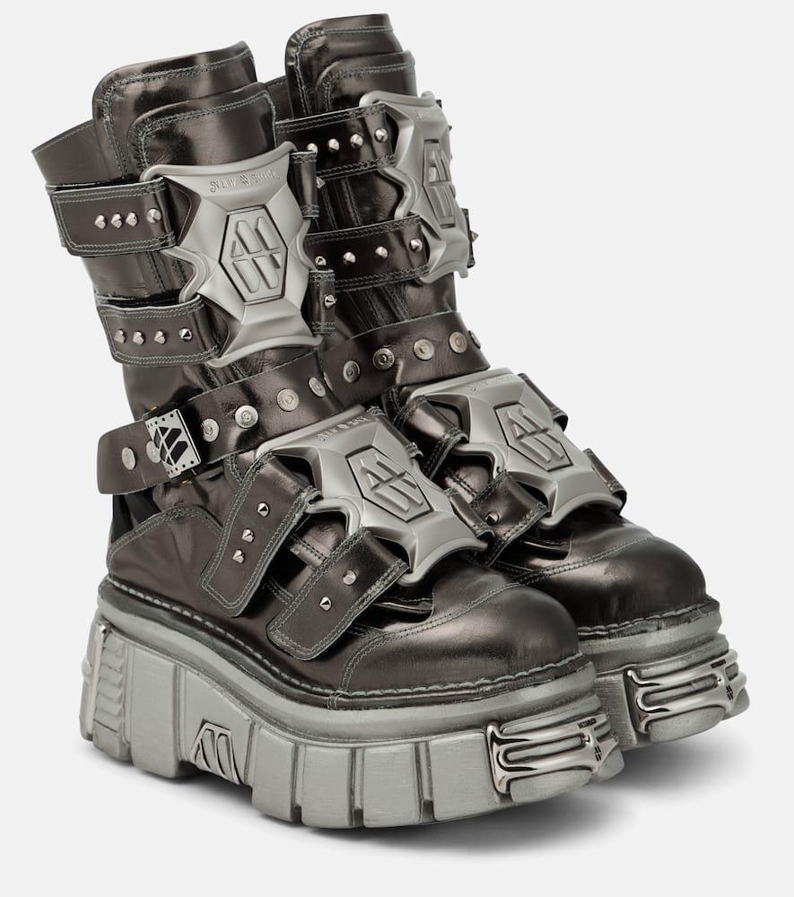 Vetements X New Rock Gamer Platform Boots in Gray Lyst