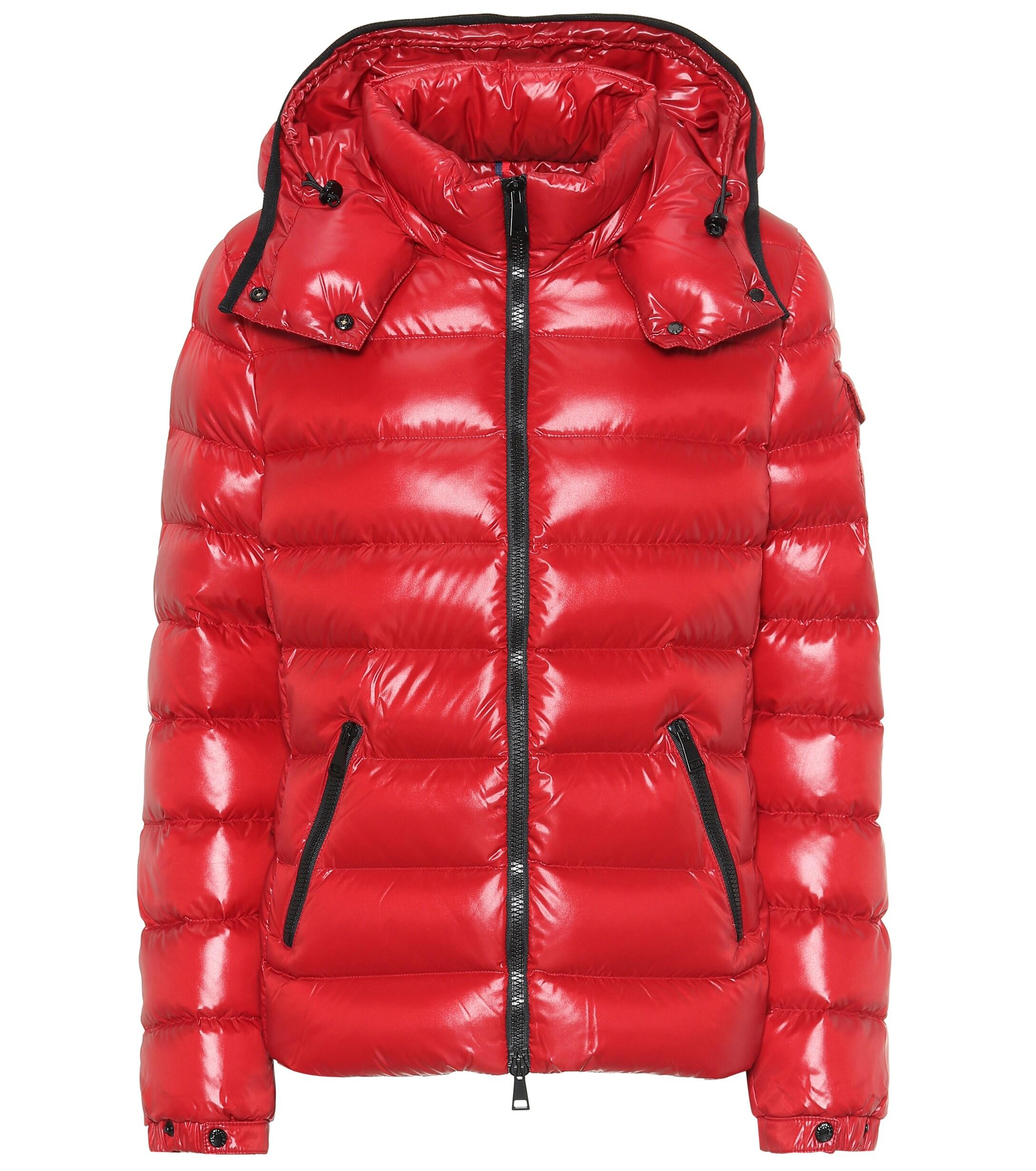 Moncler Synthetic Bady Slim Short Down Jacket in Red - Lyst