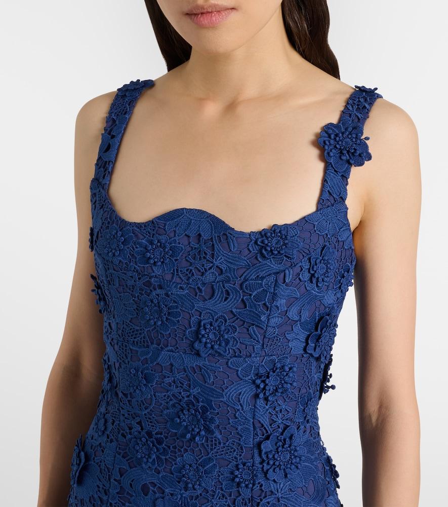 leo lin blue lace dress Leo Lin - Aliyah Lace Butterfly Sleeve Midi Dress - Powder Blue