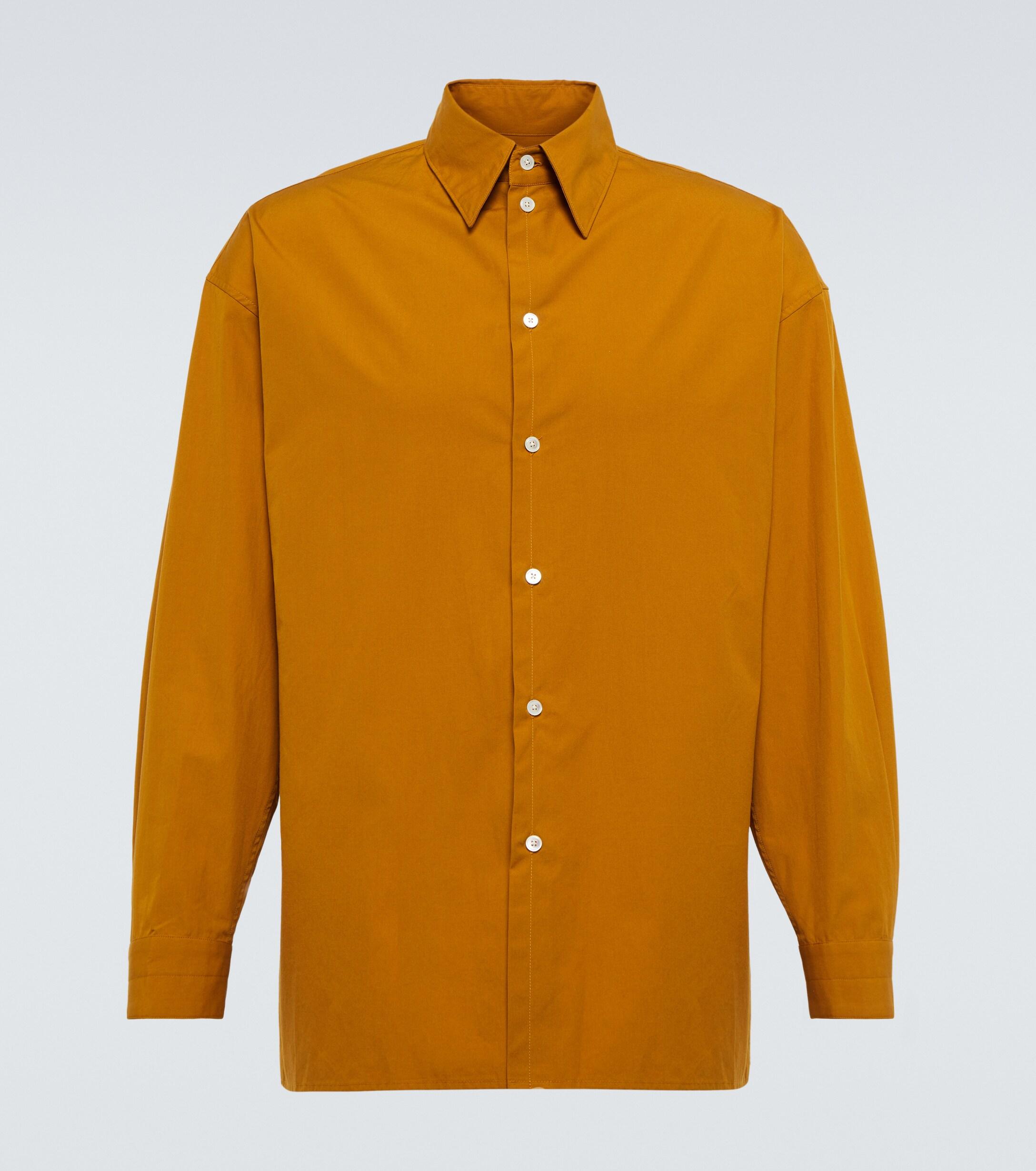 Lemaire Baumwolle Exklusiv bei Mytheresa Herren Bekleidung Pullover und Strickware Rundhals Pullover Hemd aus Baumwolle in Orange für Herren 
