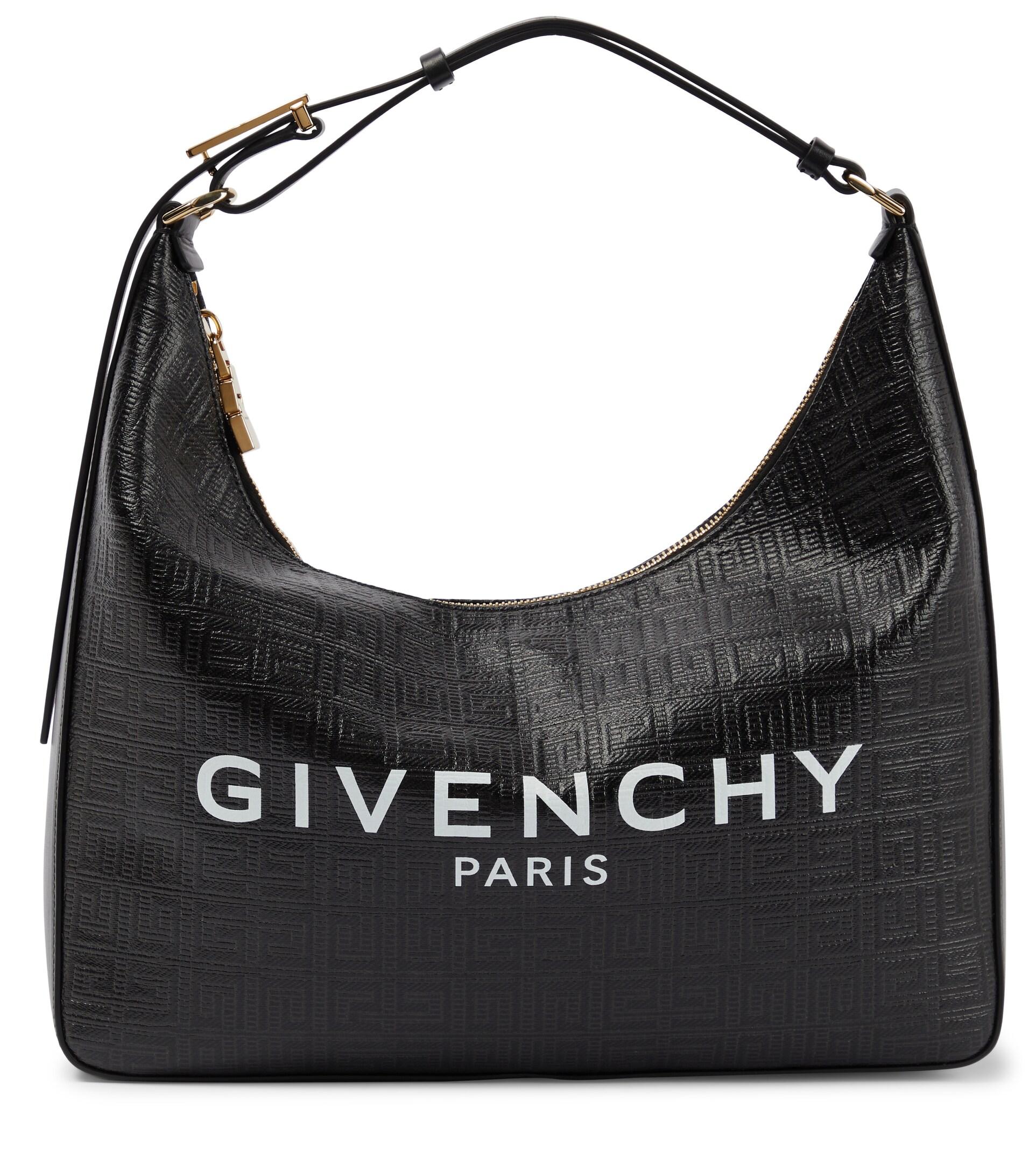 Givenchy Canvas Medium Moon Cut Out Bag in Black Womens Bags Hobo bags and purses 