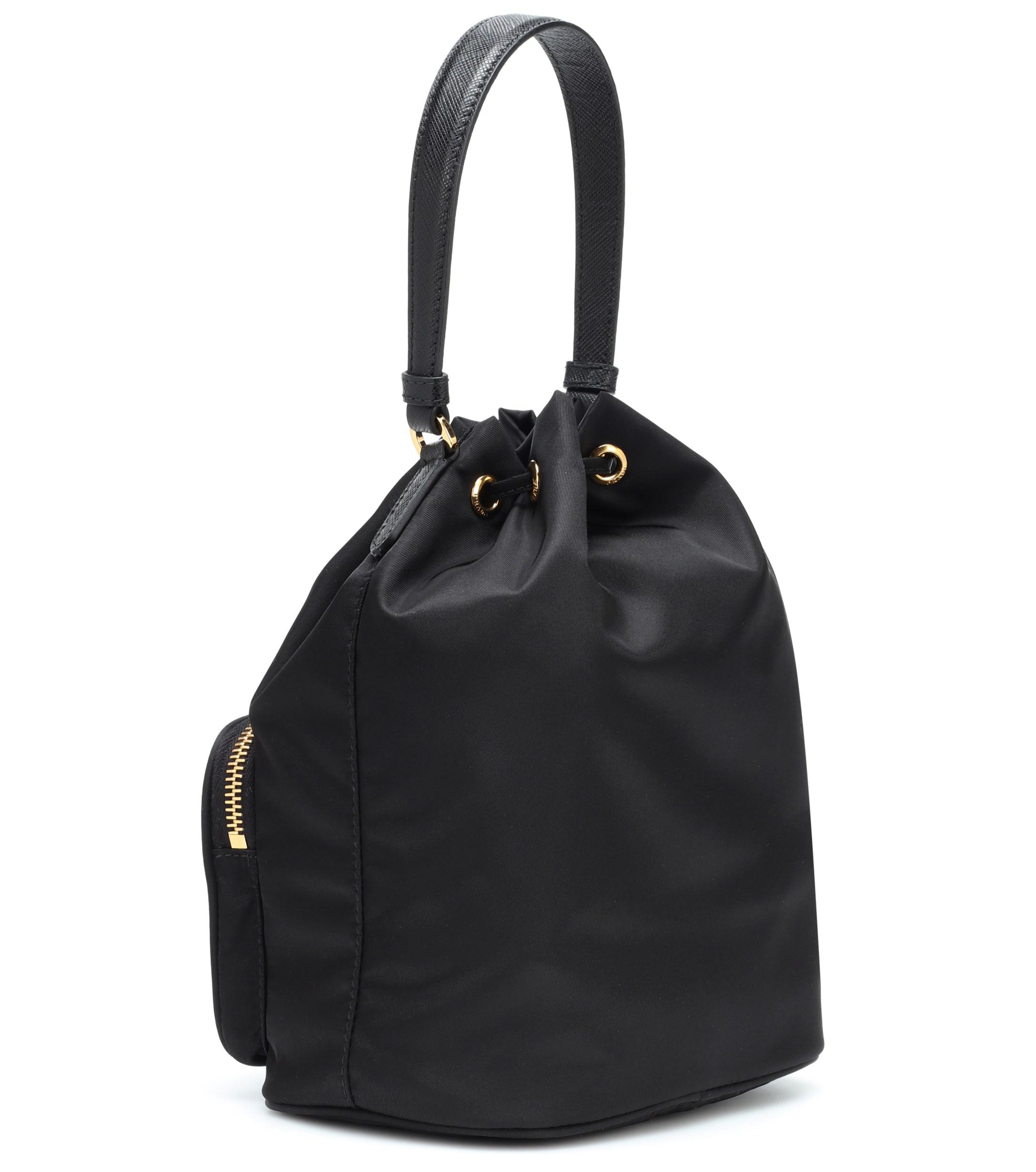 Black Prada Duet Re-nylon Bucket Bag