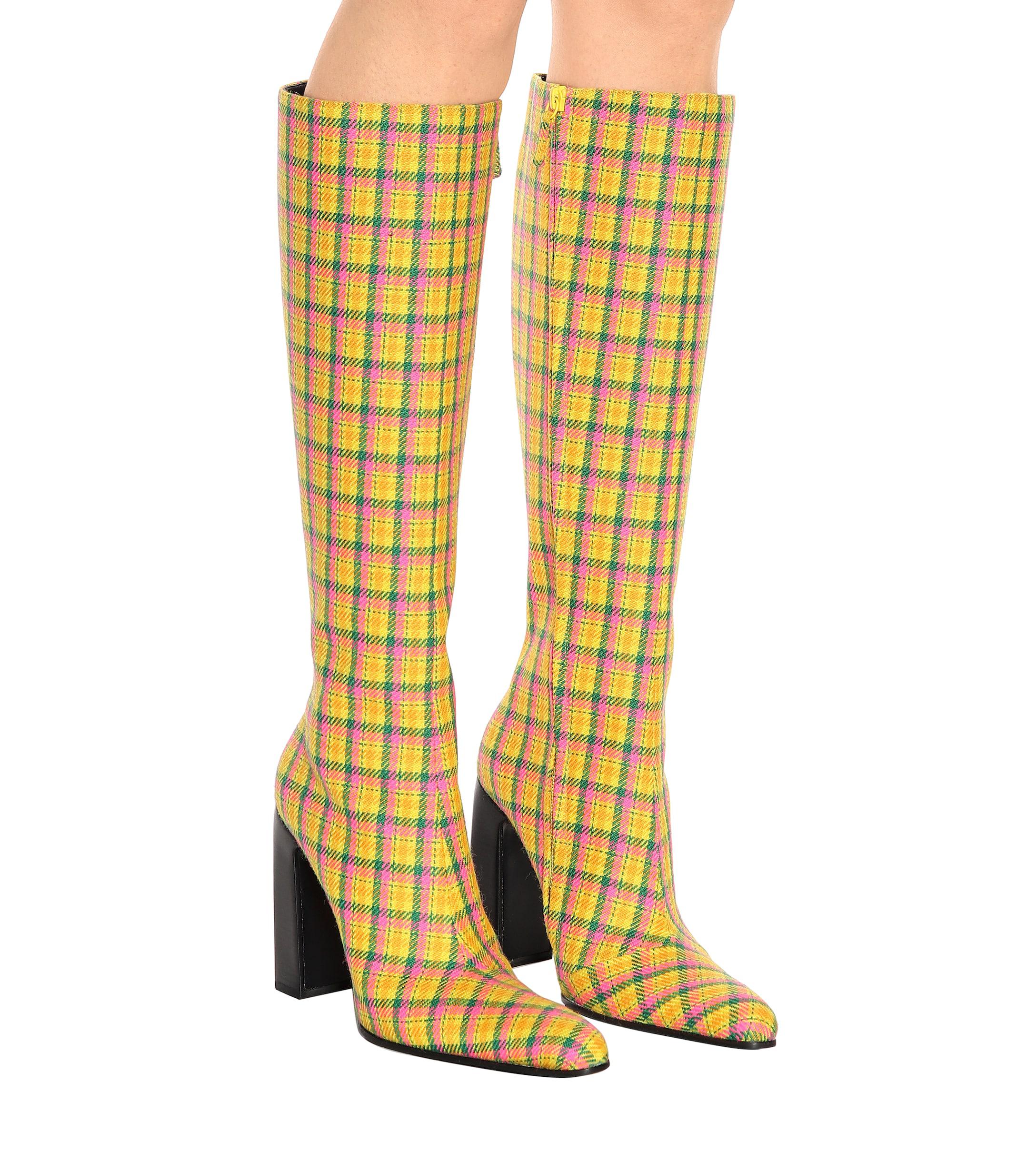 balenciaga plaid boots