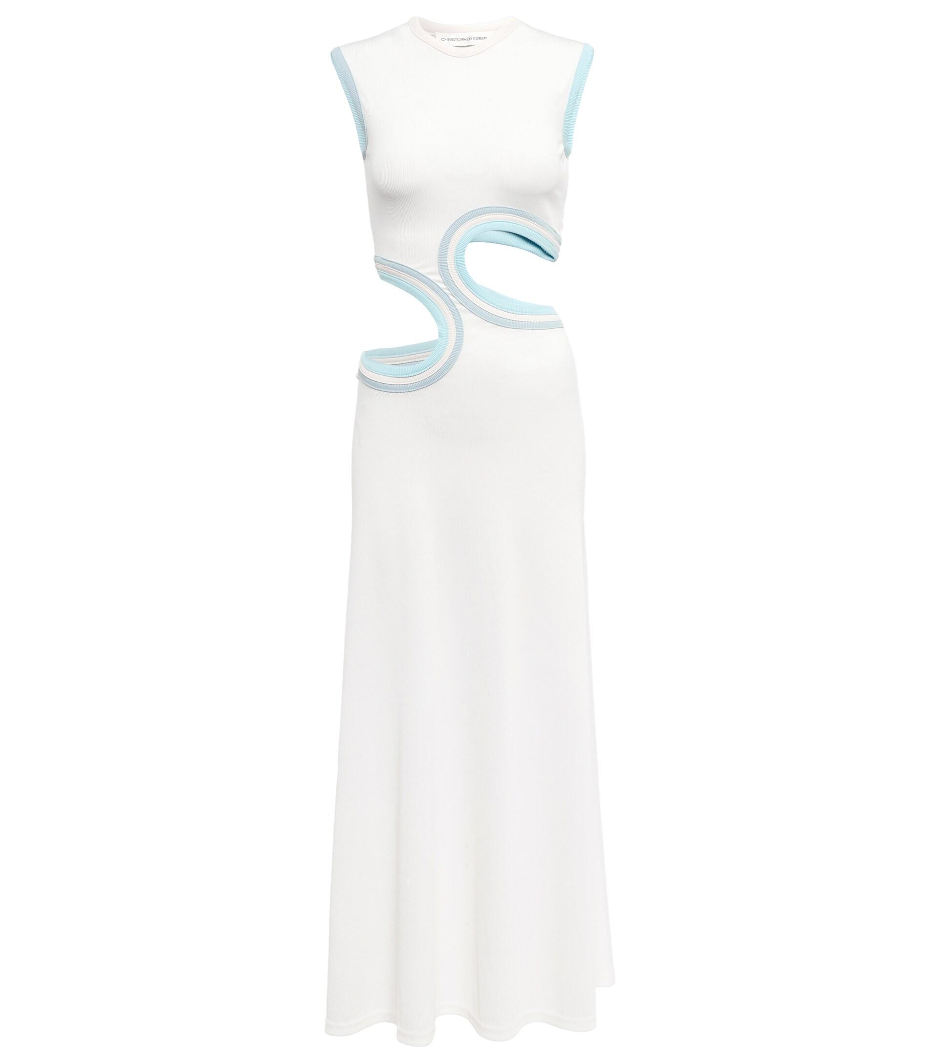 Christopher Esber Cutout Maxi Dress in White | Lyst