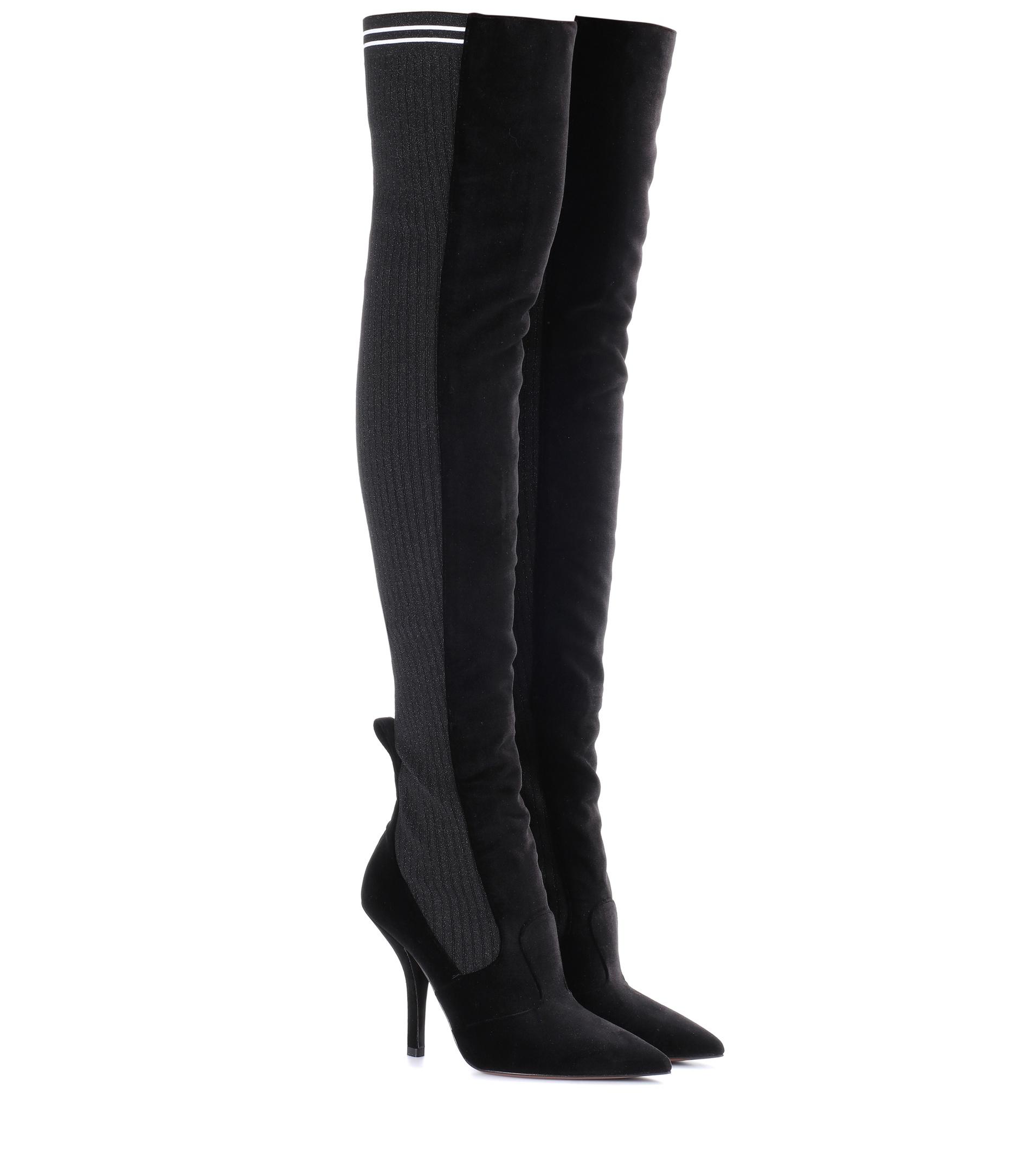 fendi rockoko boots black