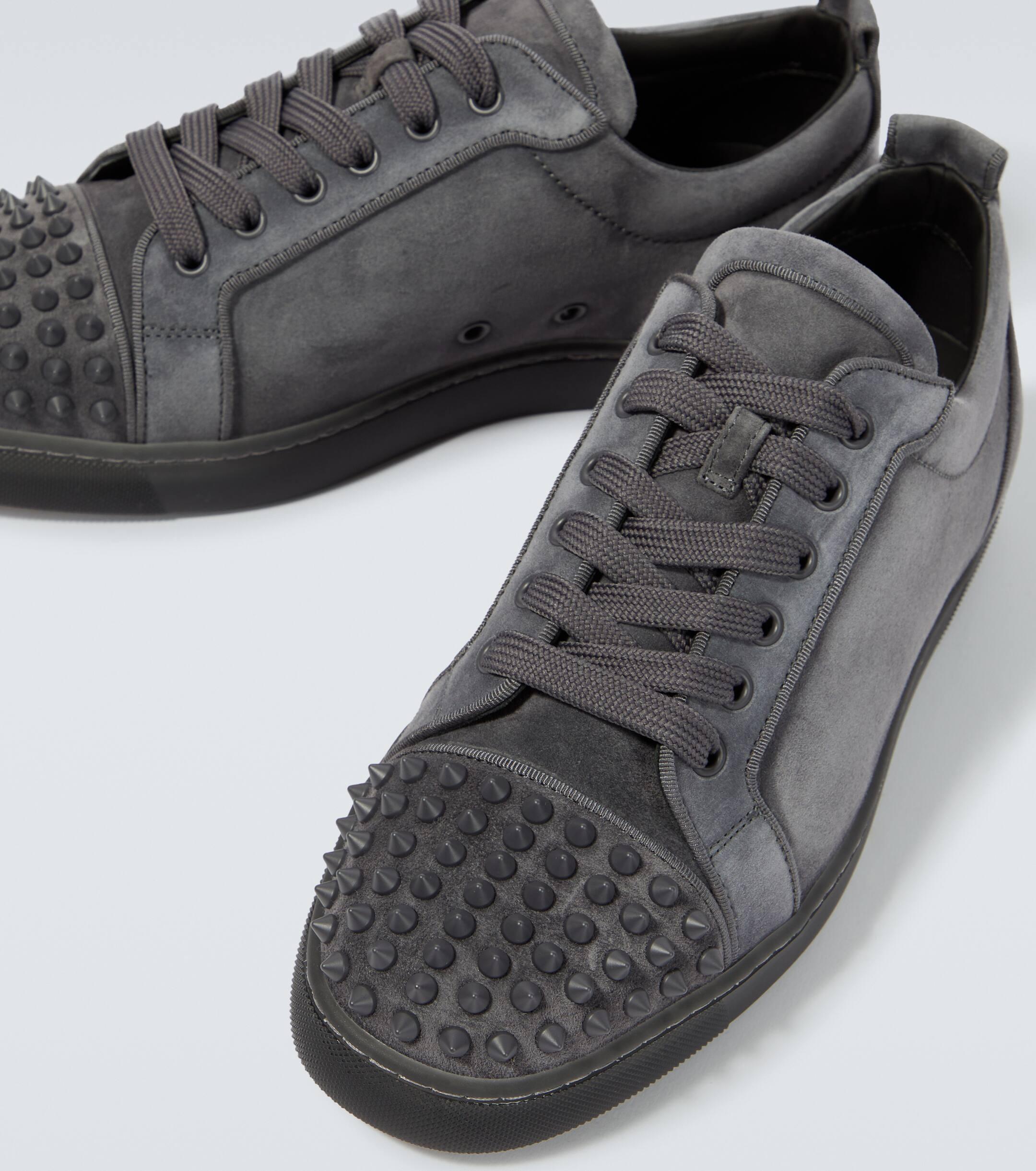 Grey louboutin sneakers discount