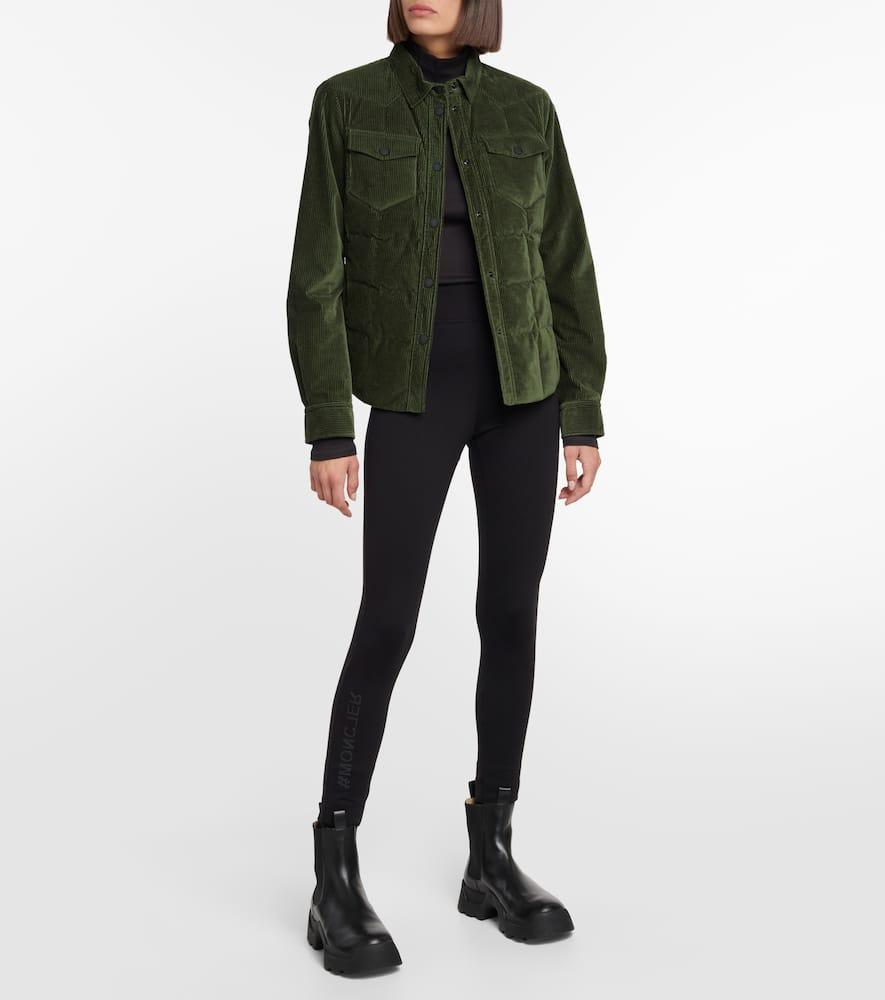 3 MONCLER GRENOBLE Corduroy Cotton Jacket in Green