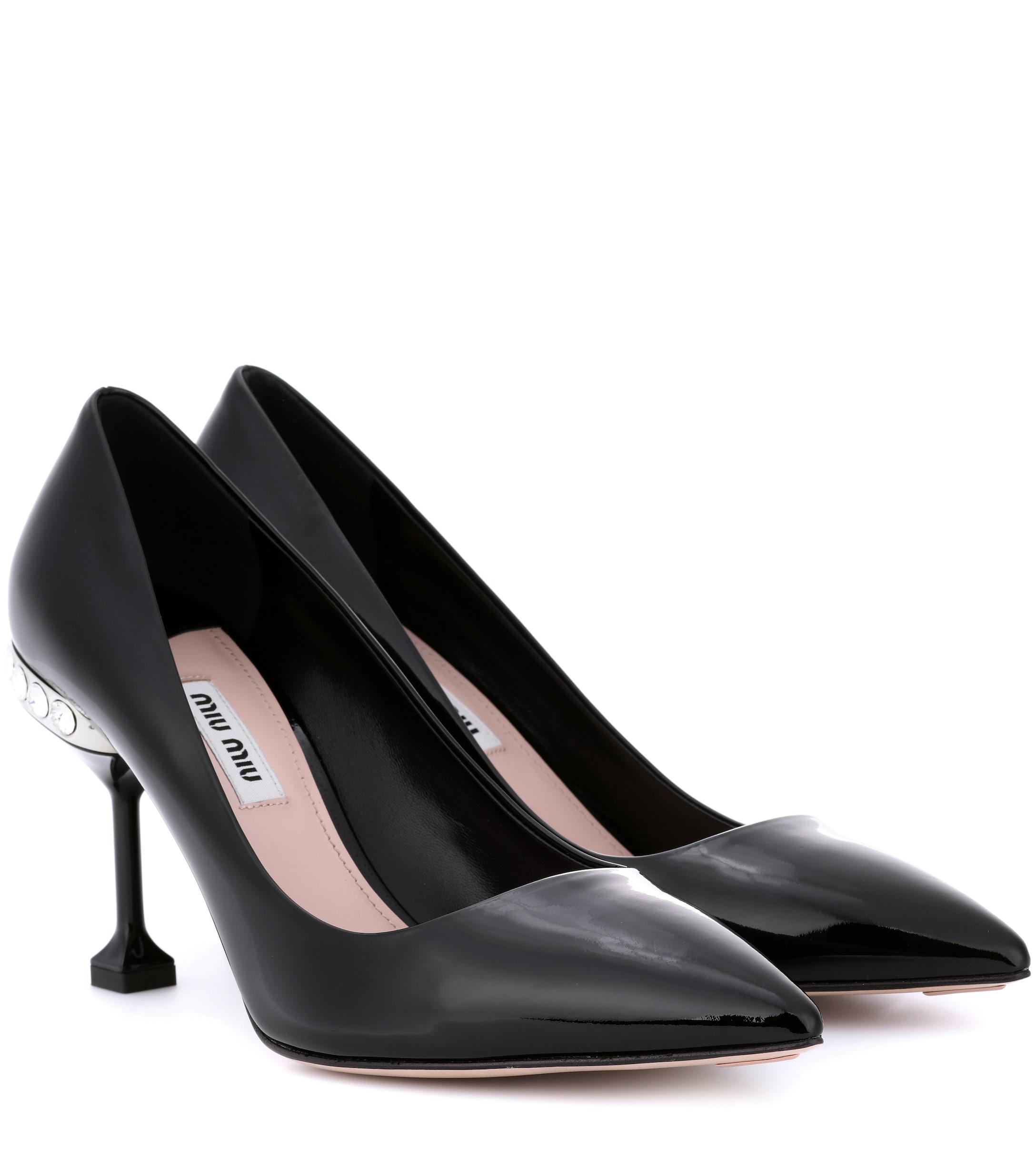 miu miu leather pumps