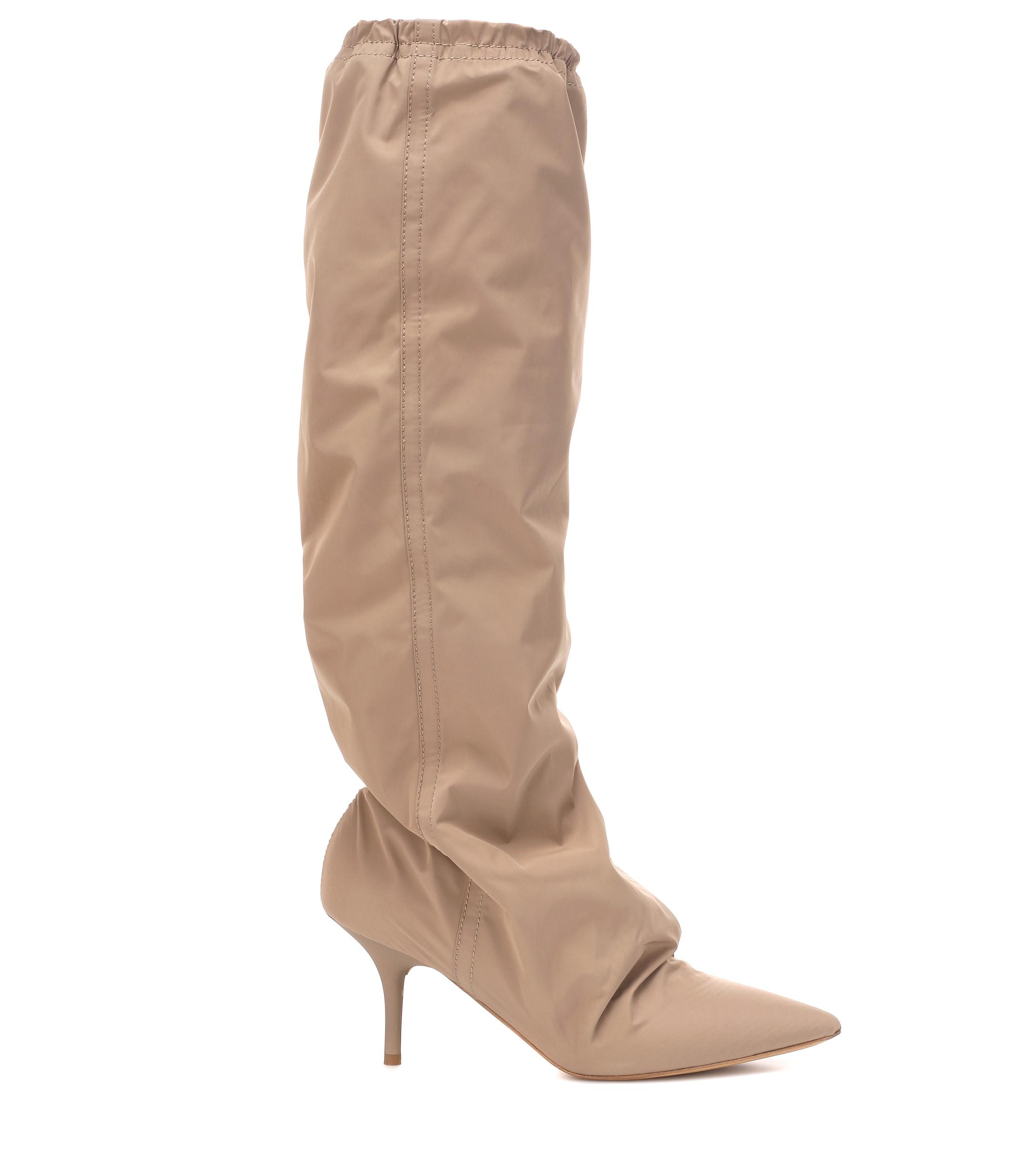 Yeezy Synthetic Nylon Knee-high Boots (season 8) in Military Light (Brown) - Lyst