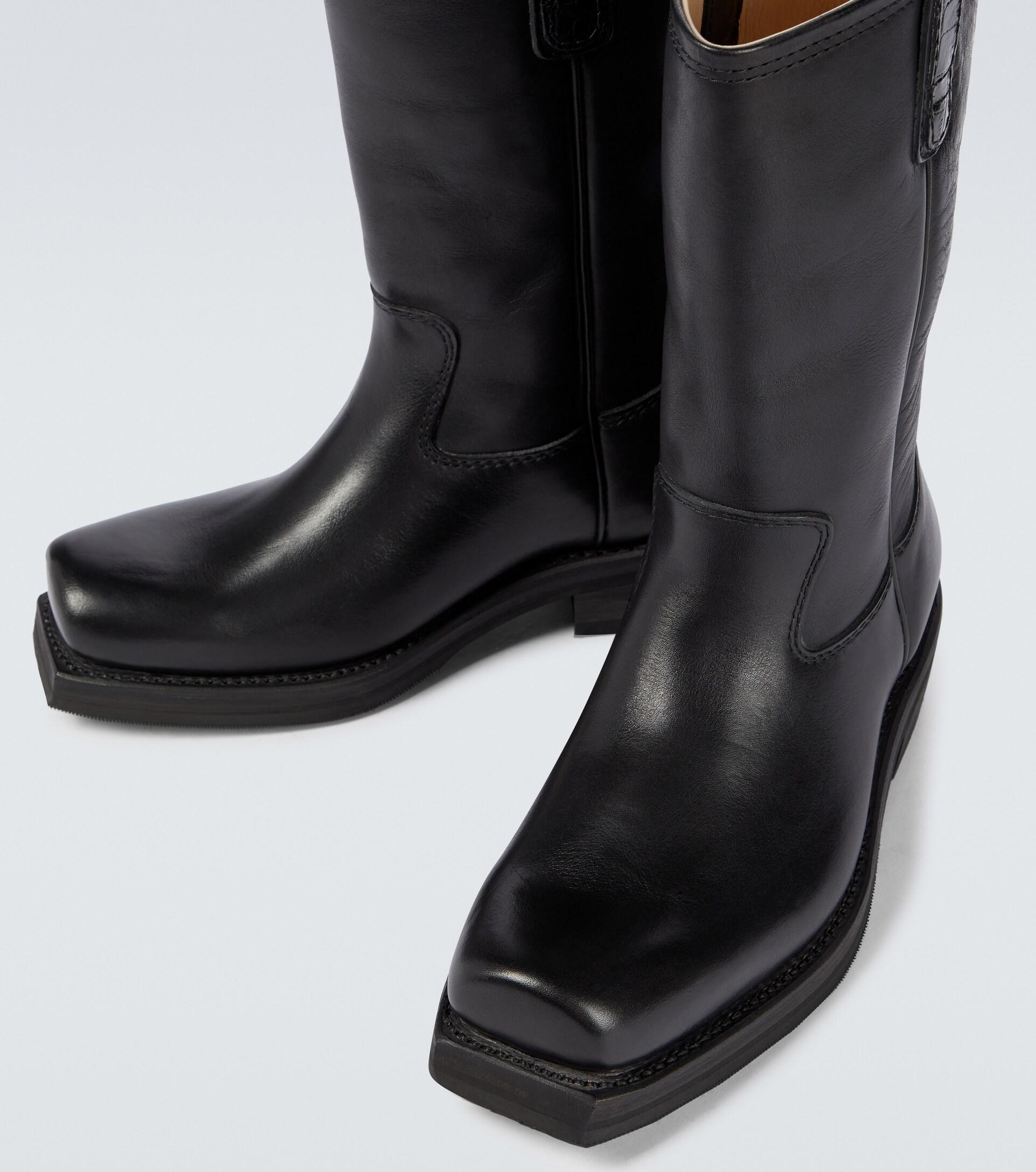 Our Legacy Square-toe Leather Boots in Black for Men | Lyst