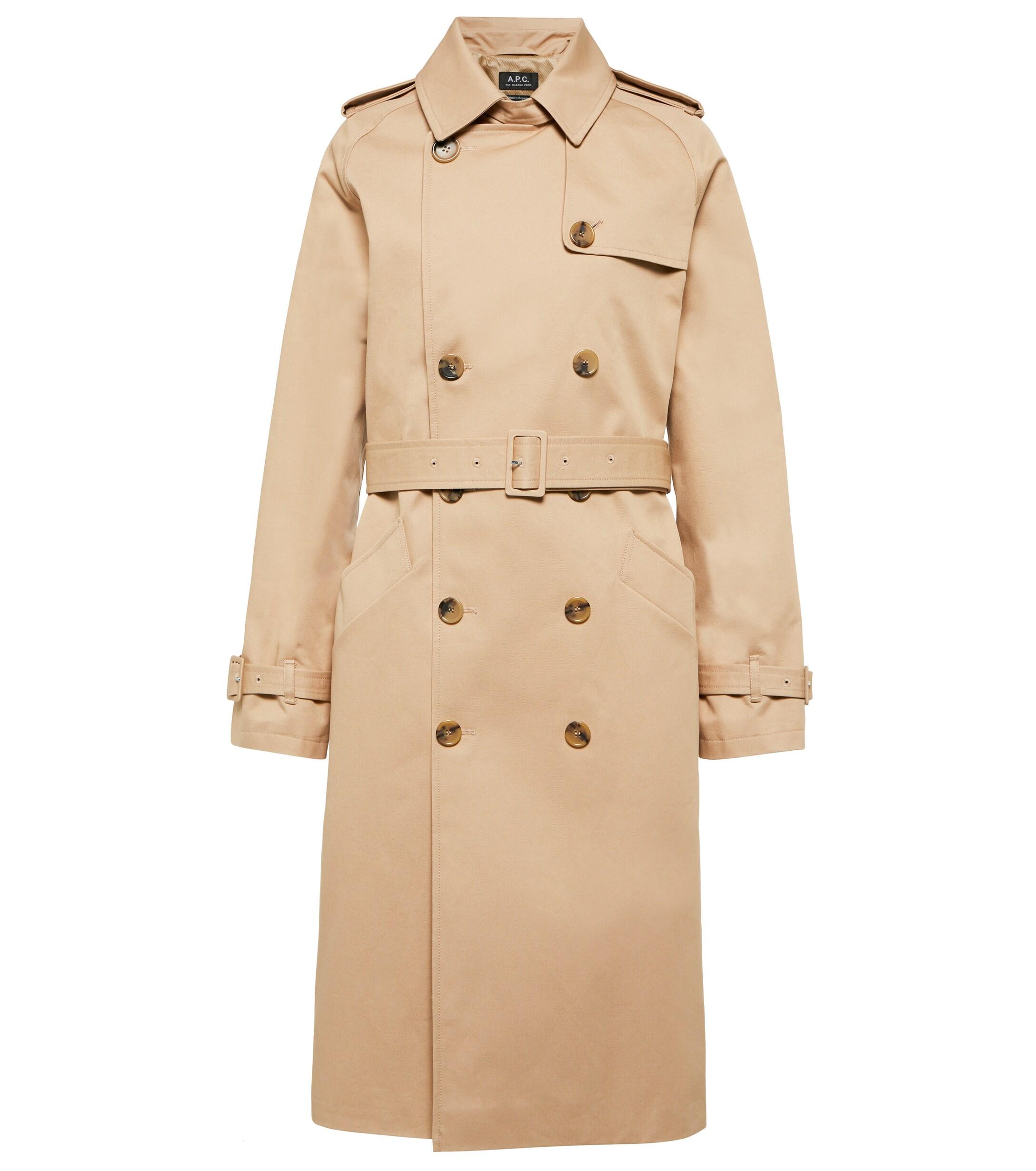 A.P.C. Greta Gabardine Trench Coat in 