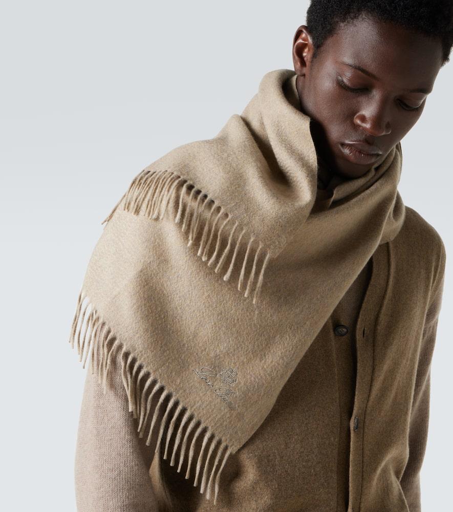 Loro Piana Grande Unita Cashmere Scarf in Natural for Men Lyst