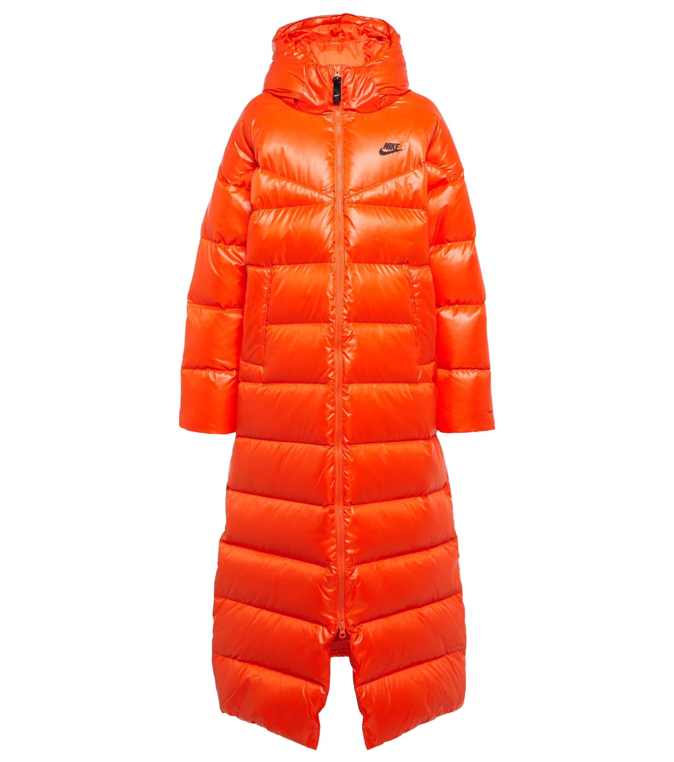 Nike Therma-fit Down Coat in Orange | Lyst