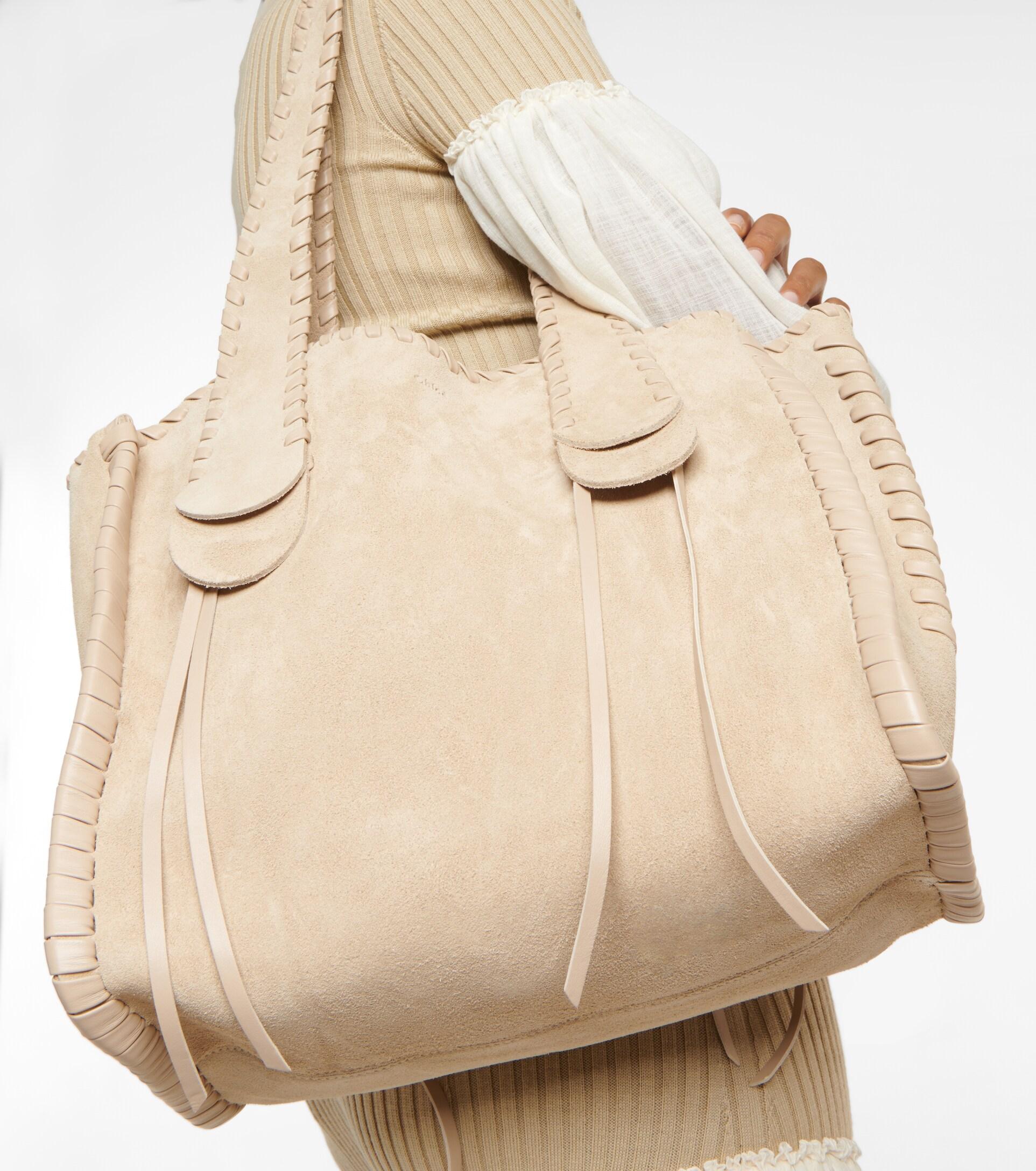 Chloé Chloe Mony Small Suede Tote Bag in Natural | Lyst
