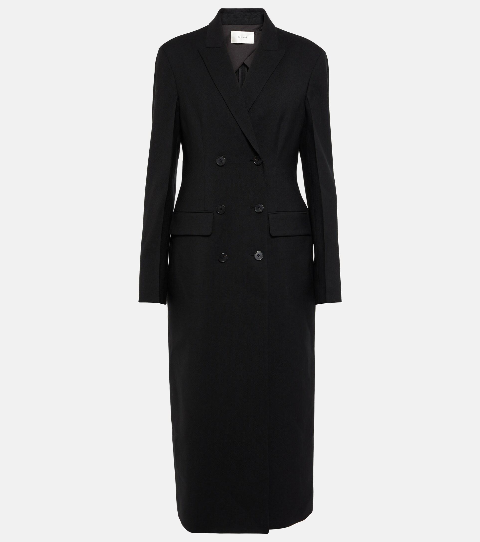 The Row Evy Double-breasted Wool And Mohair Coat in Black | Lyst