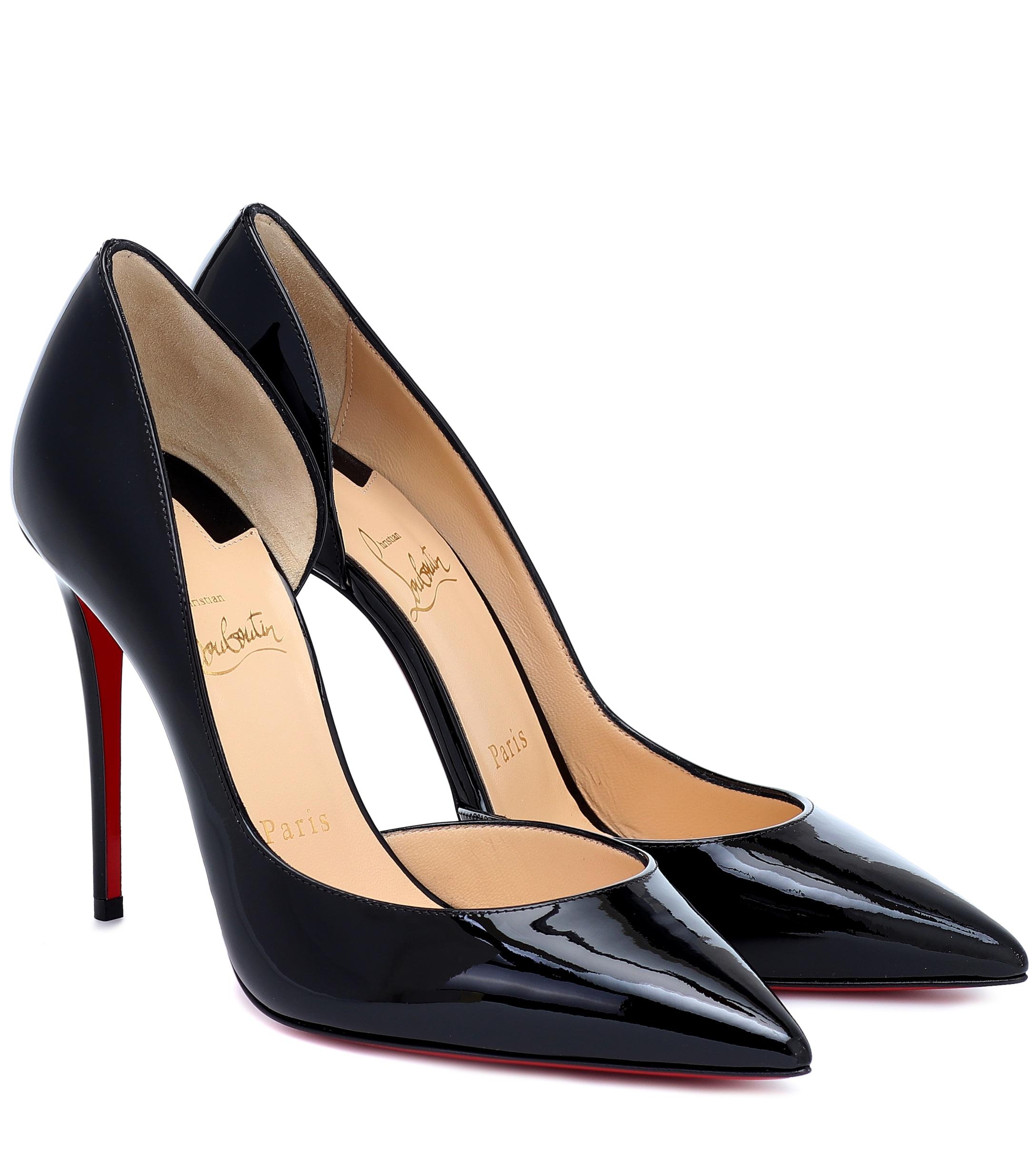 Christian Louboutin Iriza 100 Patent-leather Pumps in Black - Lyst