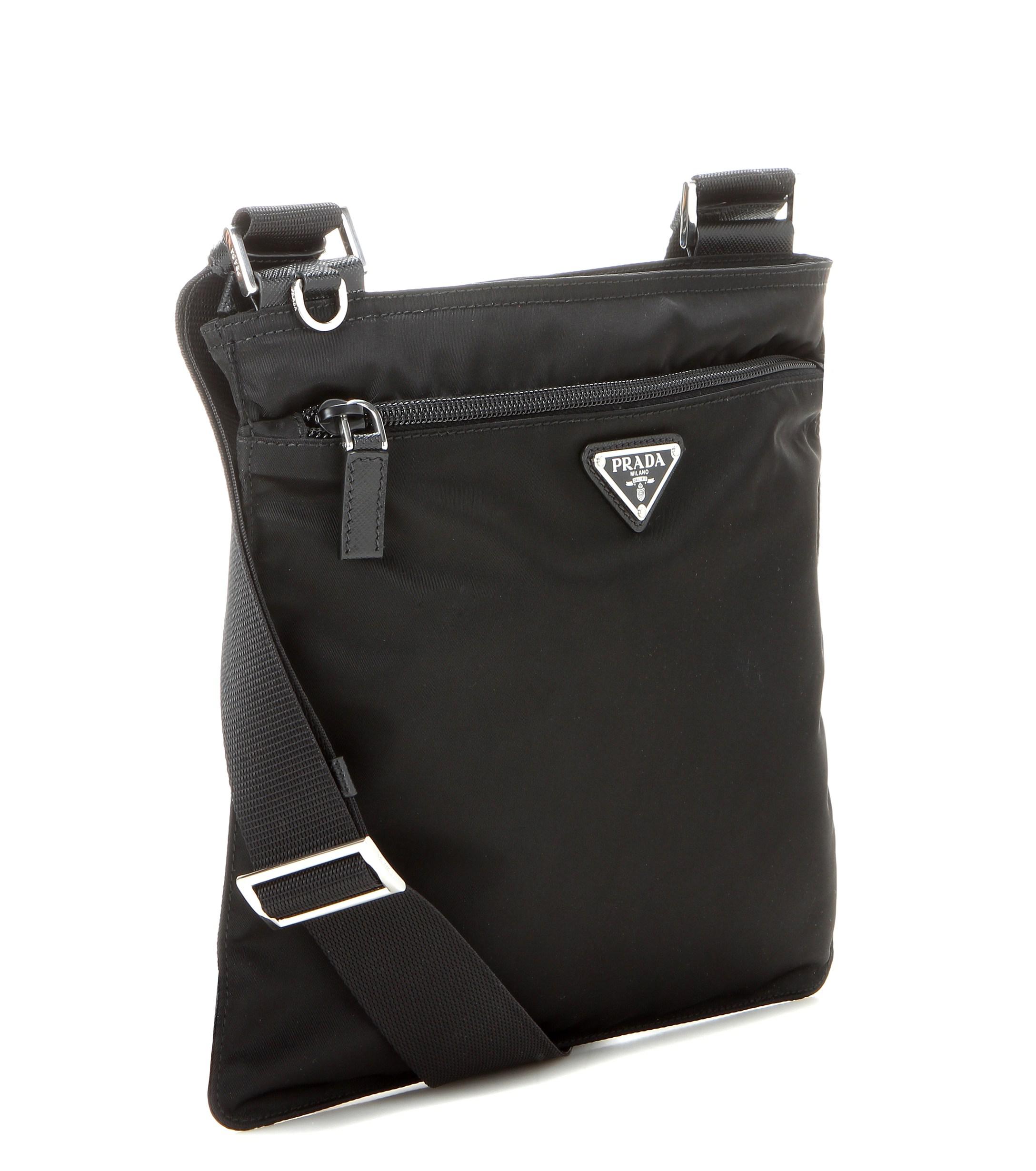 Prada Nylon Crossbody Bag in Black - Lyst