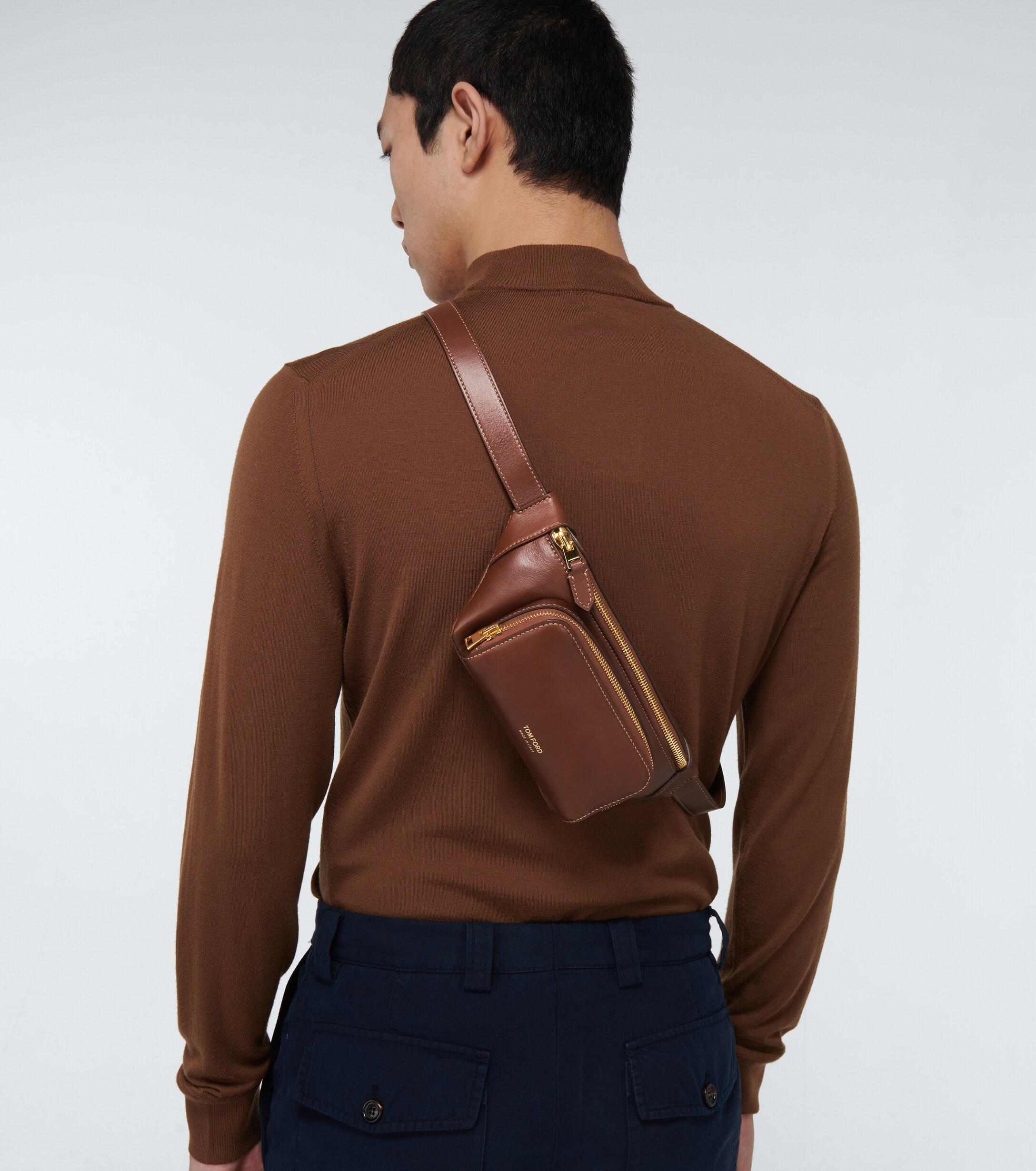 Tom Ford Leather Belt Bag in Brown for Men | Lyst