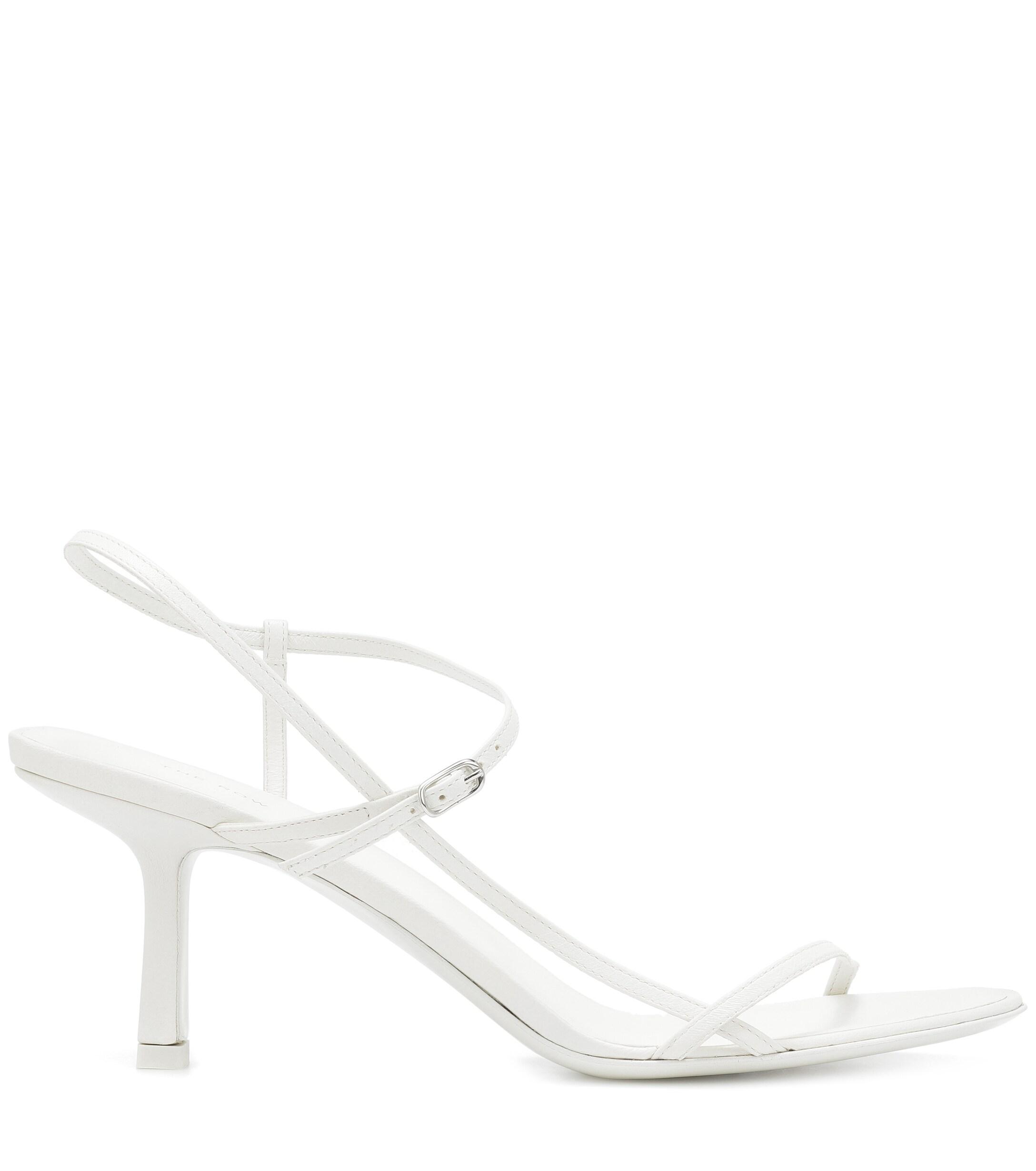 The Row Bare Leather Sandals in Bright White (White) - Lyst