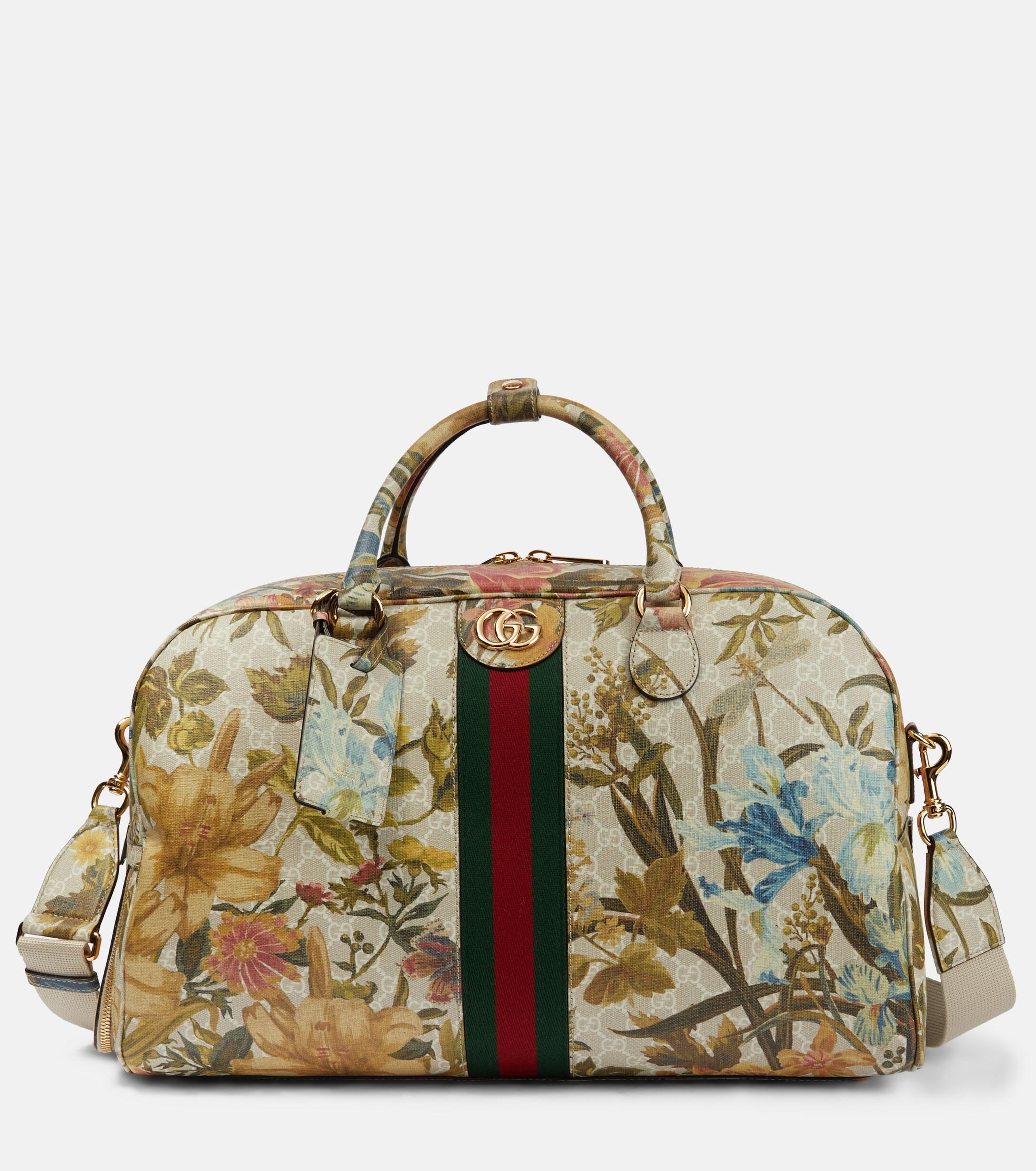 Gucci Ophidia GG Flora Duffle Bag in Metallic Lyst UK