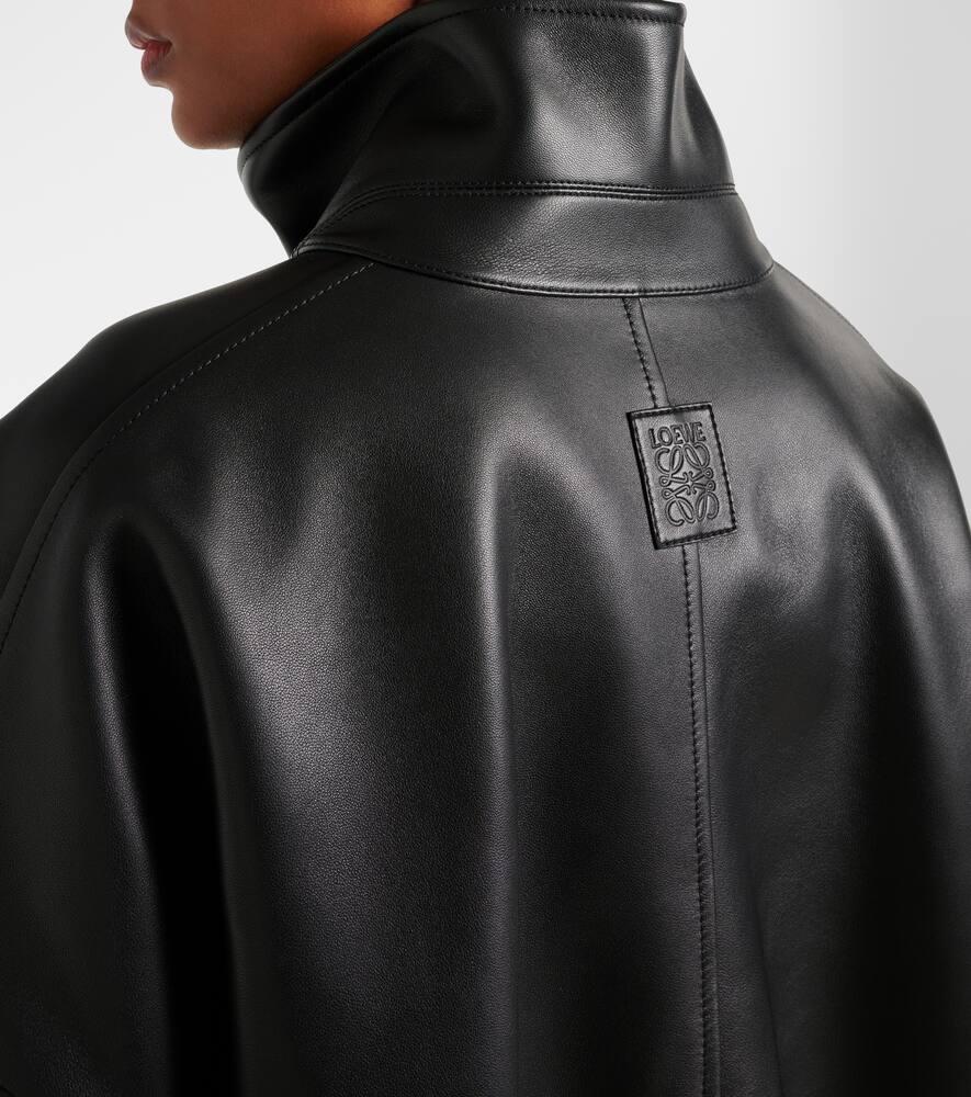Loewe Balloon Leather Jacket in Black | Lyst