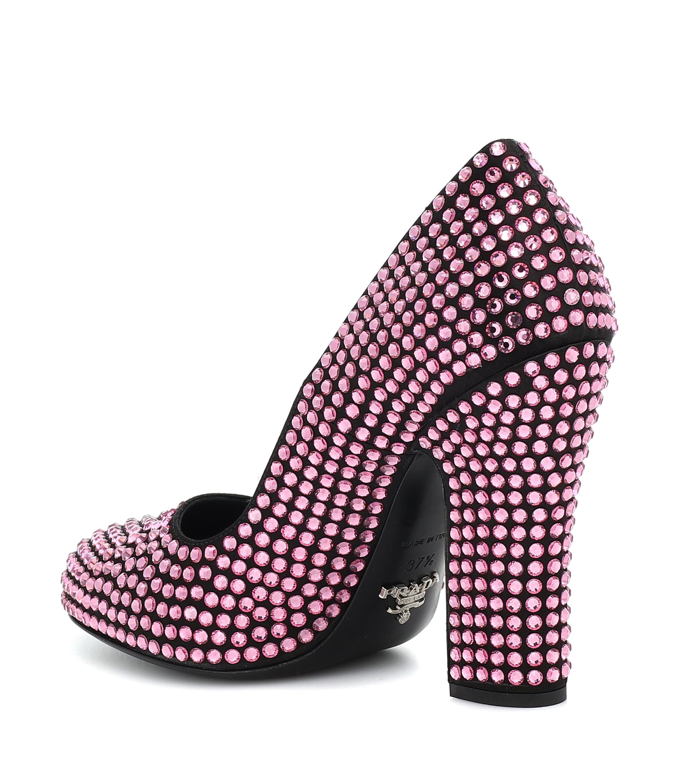 prada rhinestone shoes