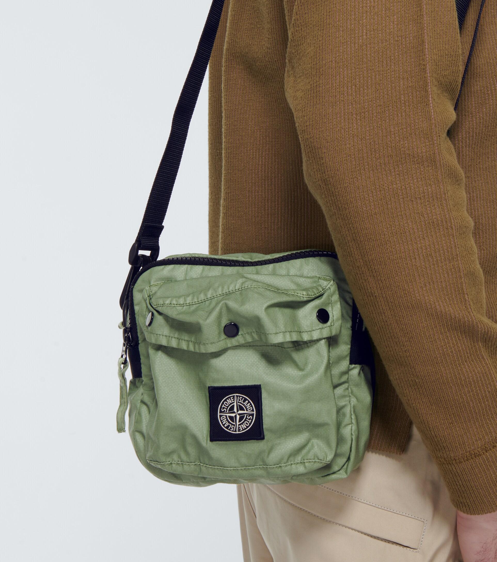 Stone Island Logo Crossbody Bag in Green for Men | Lyst