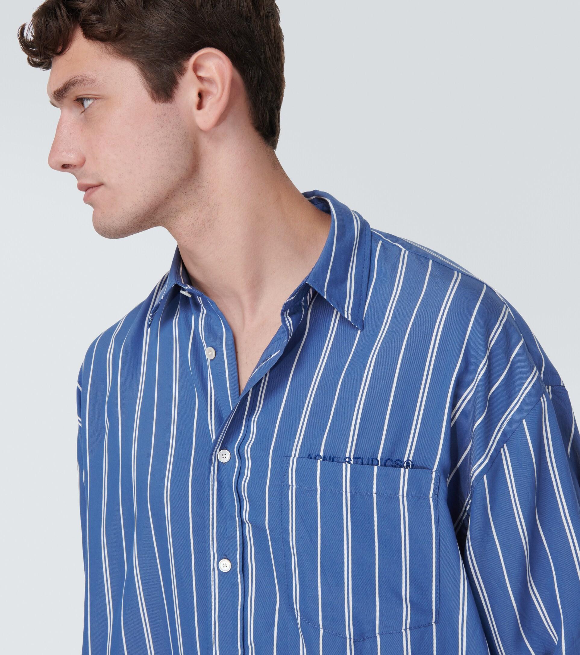 Acne Studios Striped Shirt in Blue for Men | Lyst