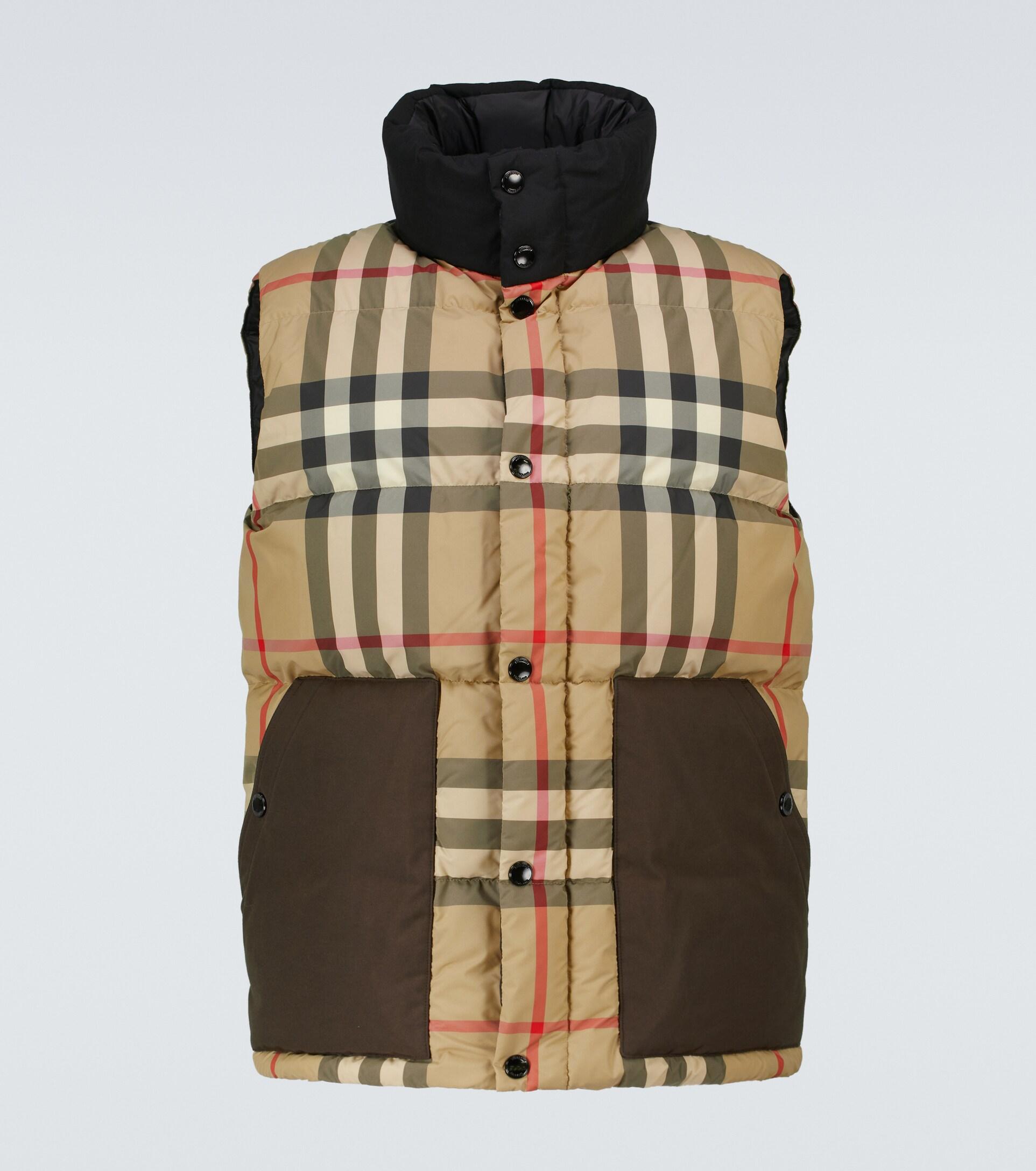 Burberry Kenwick Checked Down Vest for Men | Lyst