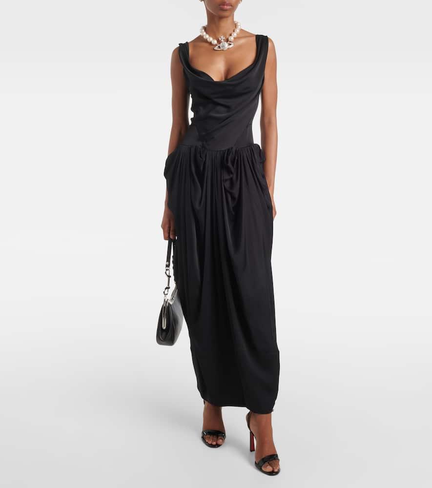 VIVIENNE WESTWOOD ワンピース 25 Sunday Garden draped 1015418 Vivienne Westwood Sunday Garden Draped Maxi Dress in Black