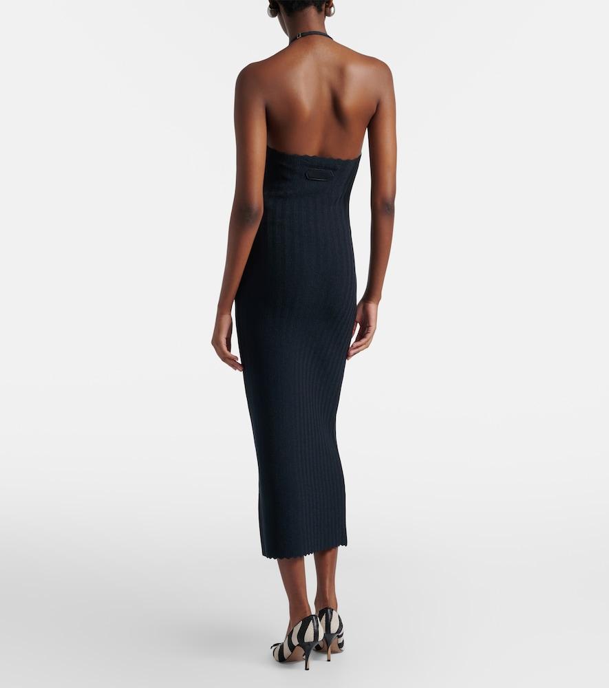 jacquemus blue knit dress Tablier Knitted Midi in Midi dresses