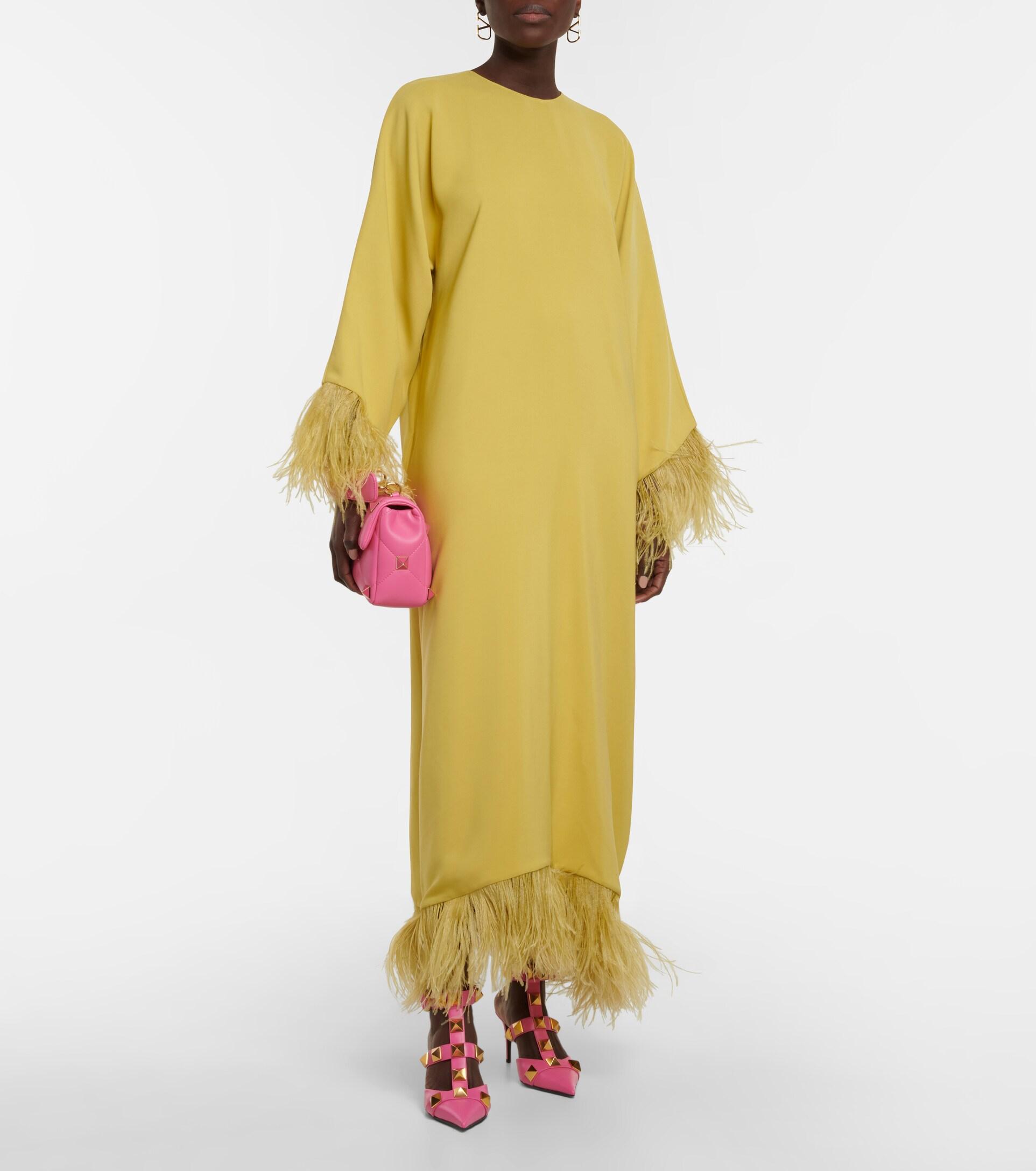 yellow maxi ruffle dress RUFFLE MAXI DRESS-LEMON