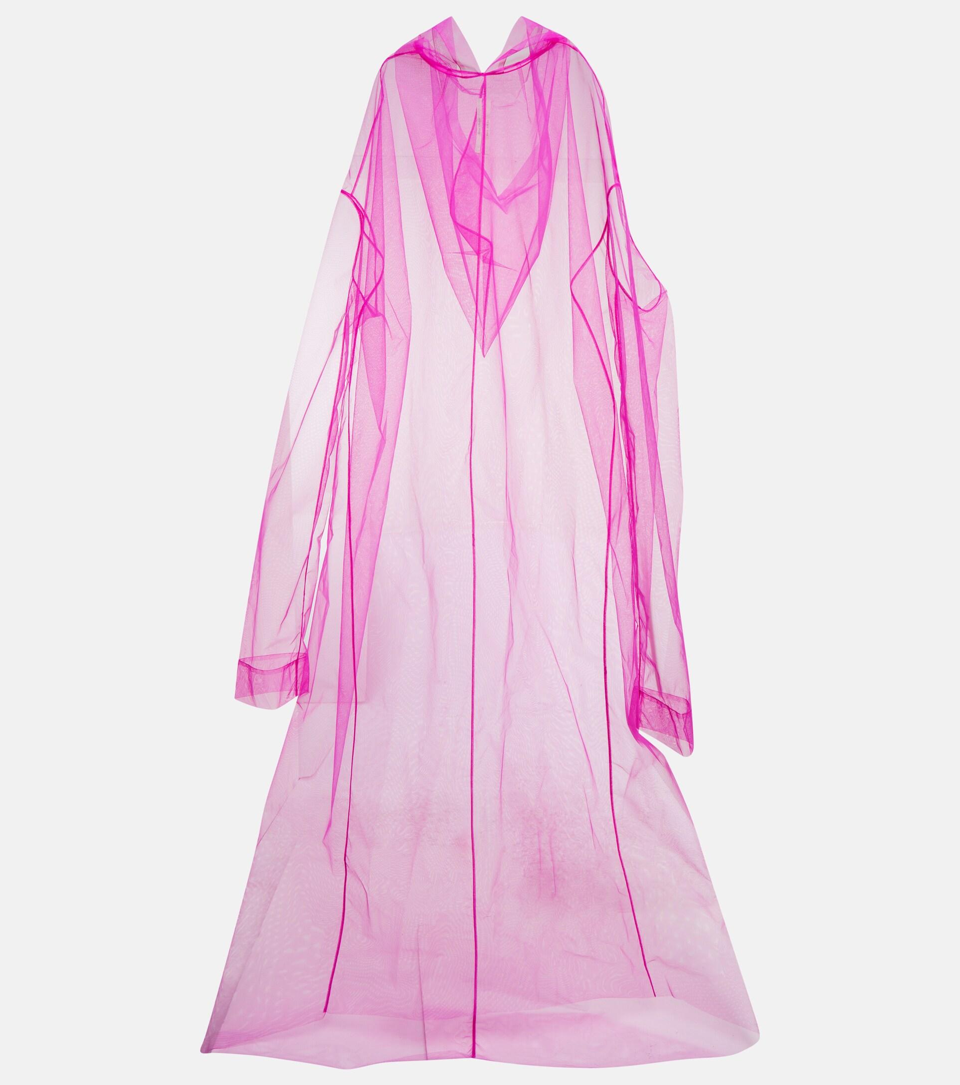 Rick Owens Tulle Maxi Dress in Pink | Lyst